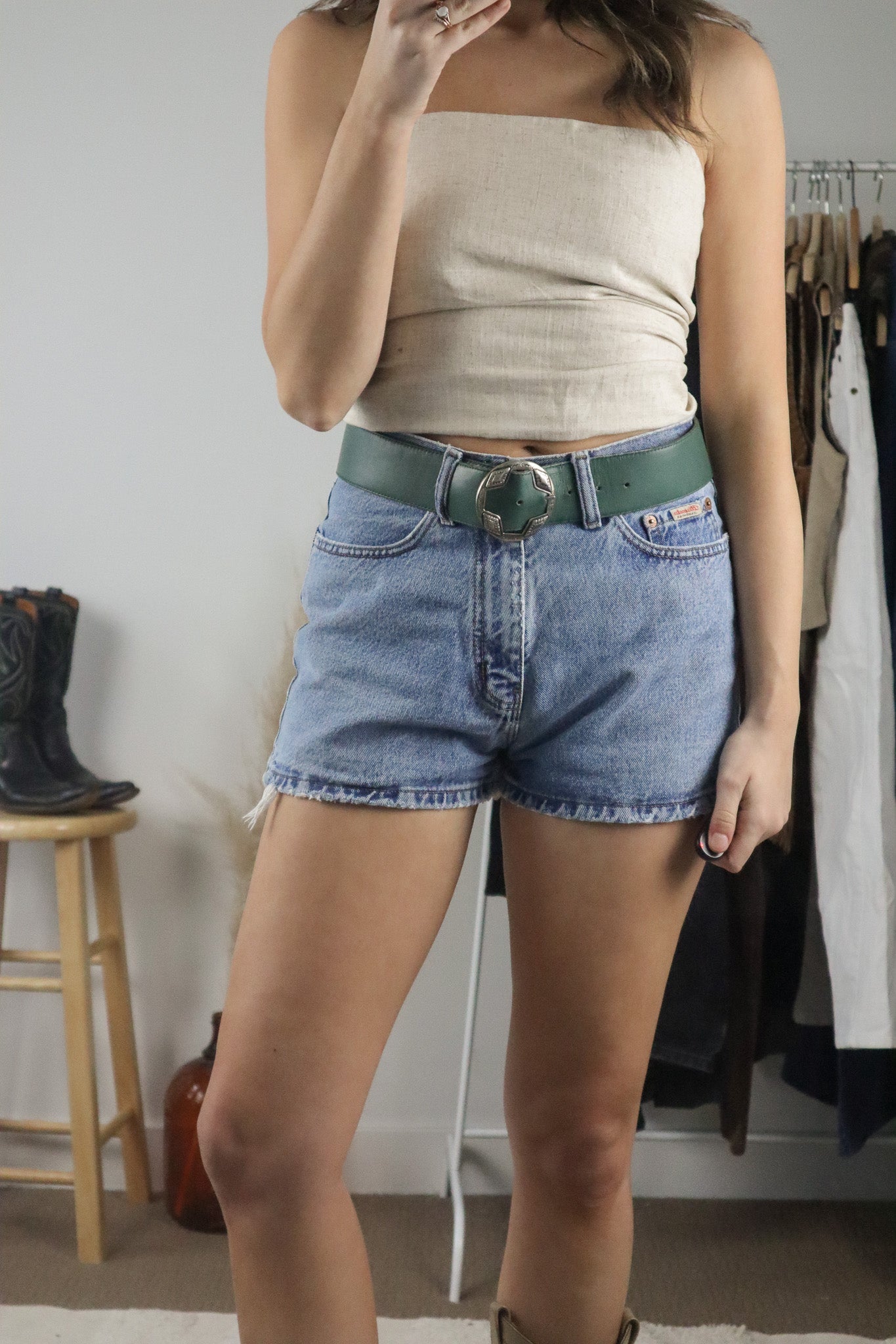 Vintage x Leather Belt (XS/S)
