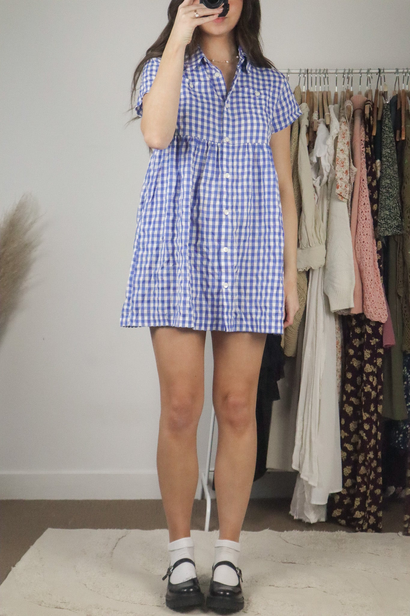 Vintage x Baby Doll Plaid Dress (XS)