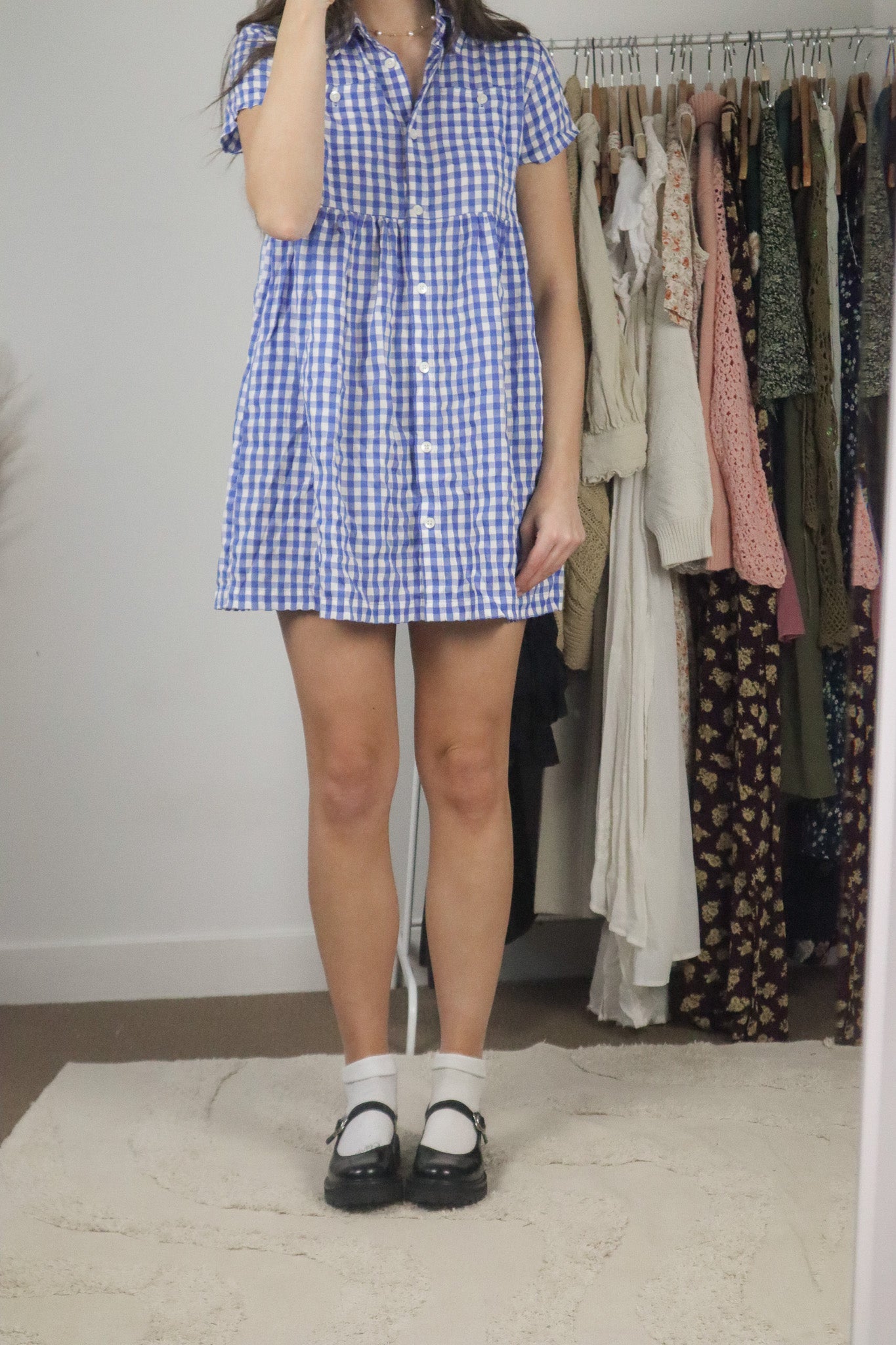 Vintage x Baby Doll Plaid Dress (XS)