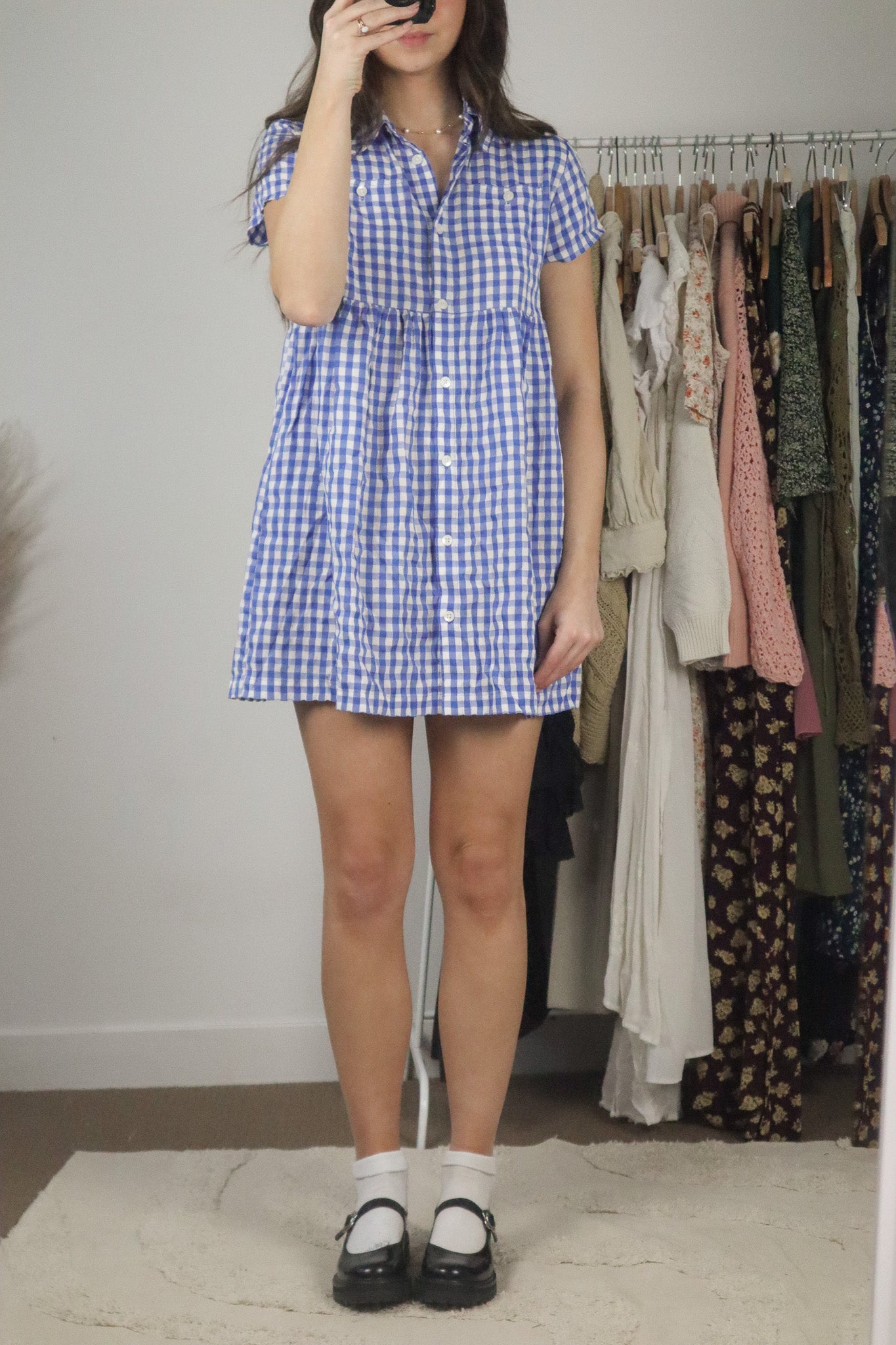 Vintage x Baby Doll Plaid Dress (XS)