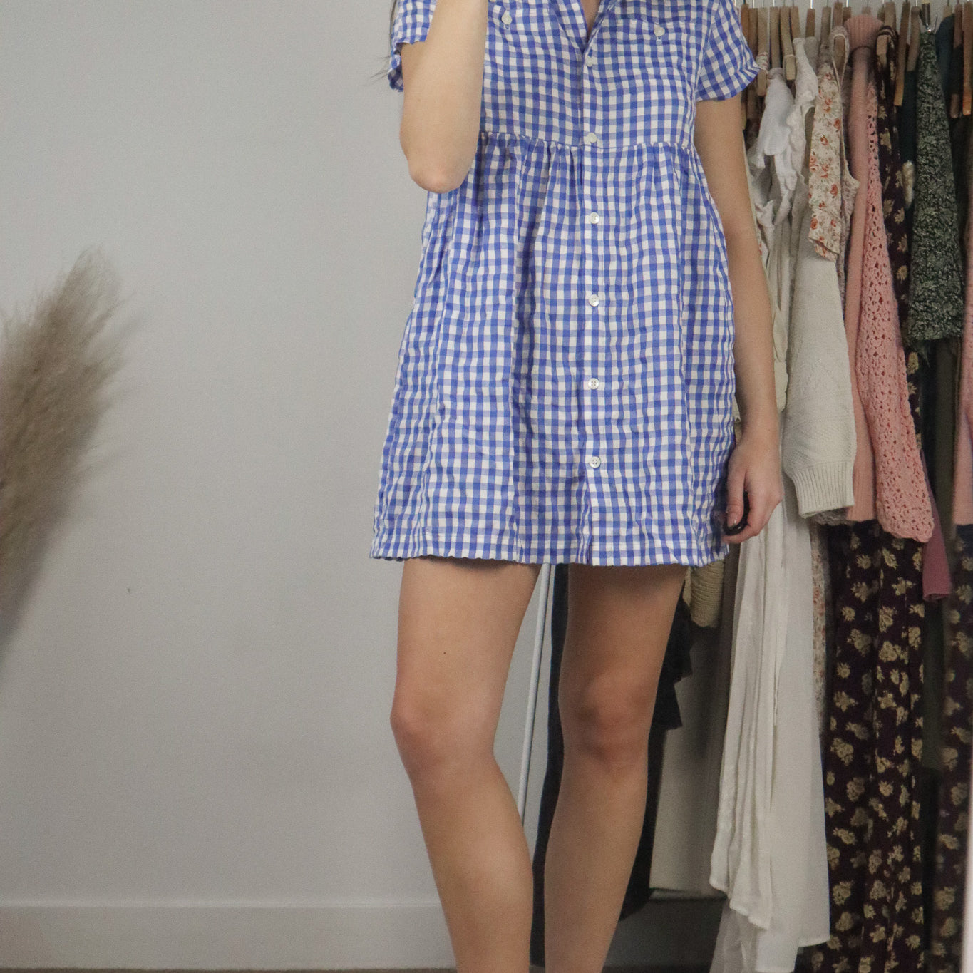 Vintage x Baby Doll Plaid Dress (XS)