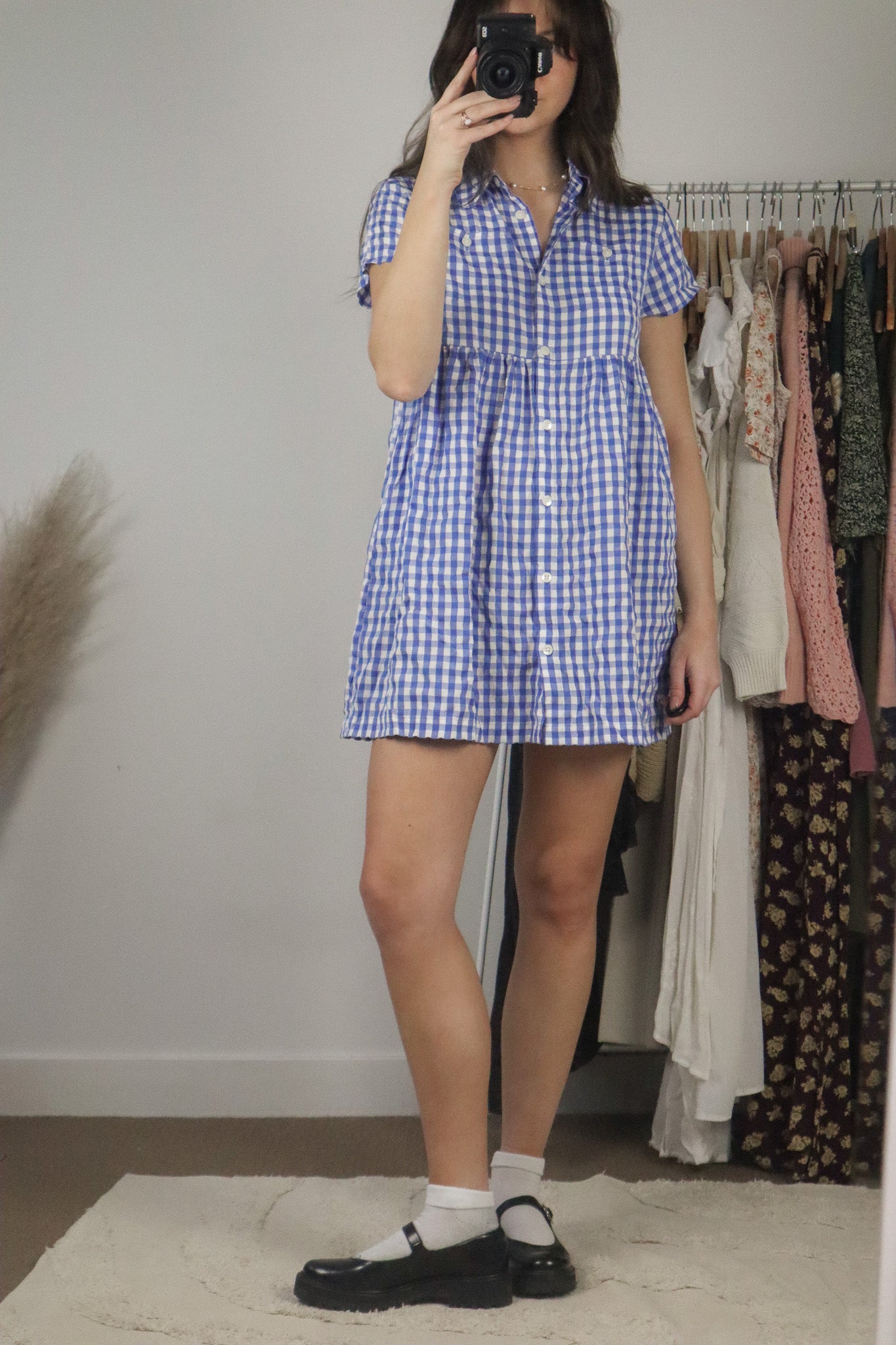 Vintage x Baby Doll Plaid Dress (XS)