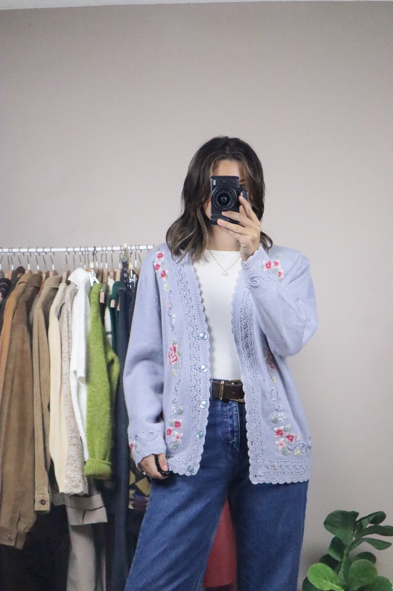 Vintage x Embroidered Cardigan (L)