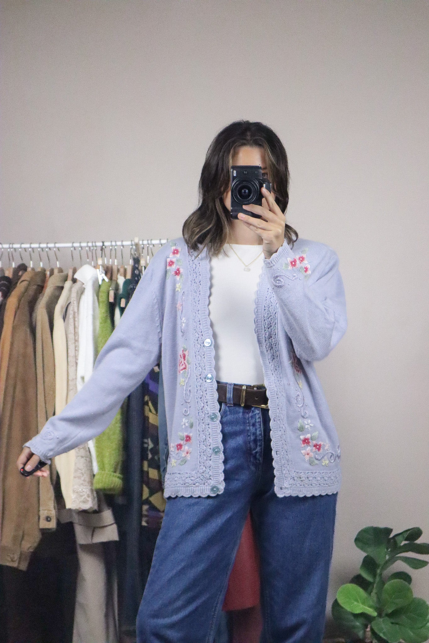 Vintage x Embroidered Cardigan (L)