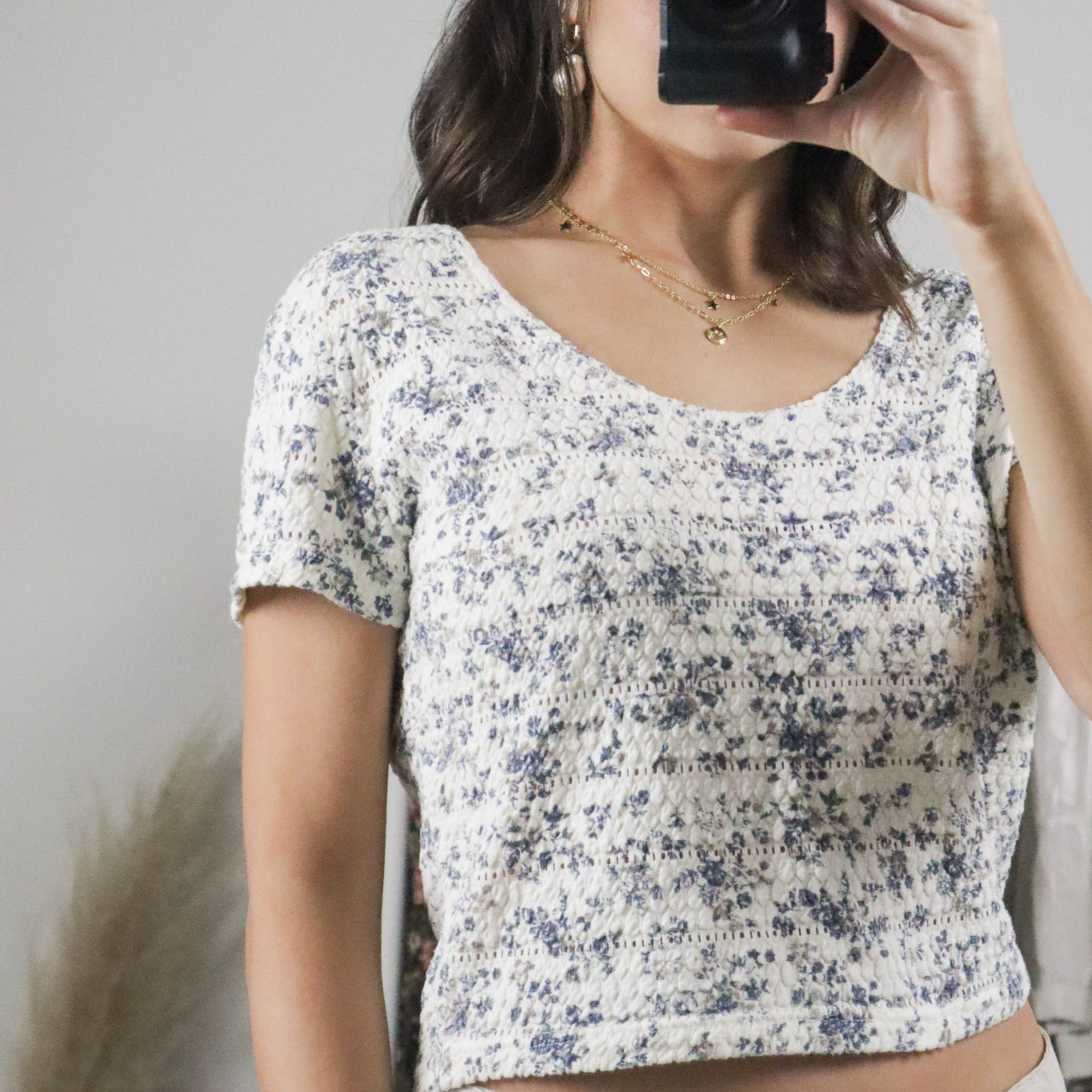 Vintage x Floral Textured Tee (L)