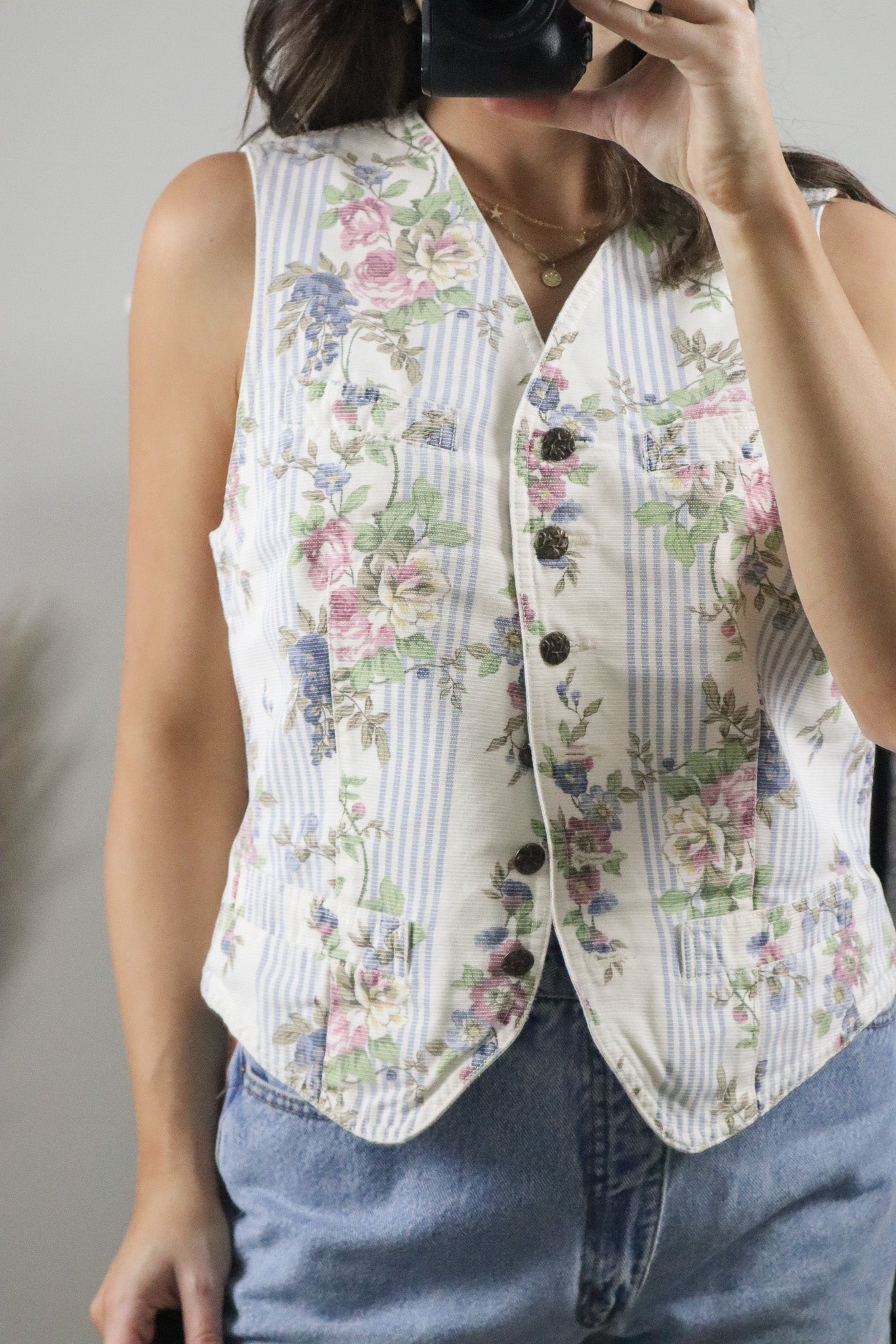 Vintage x Cotton Patterned Vest (M)
