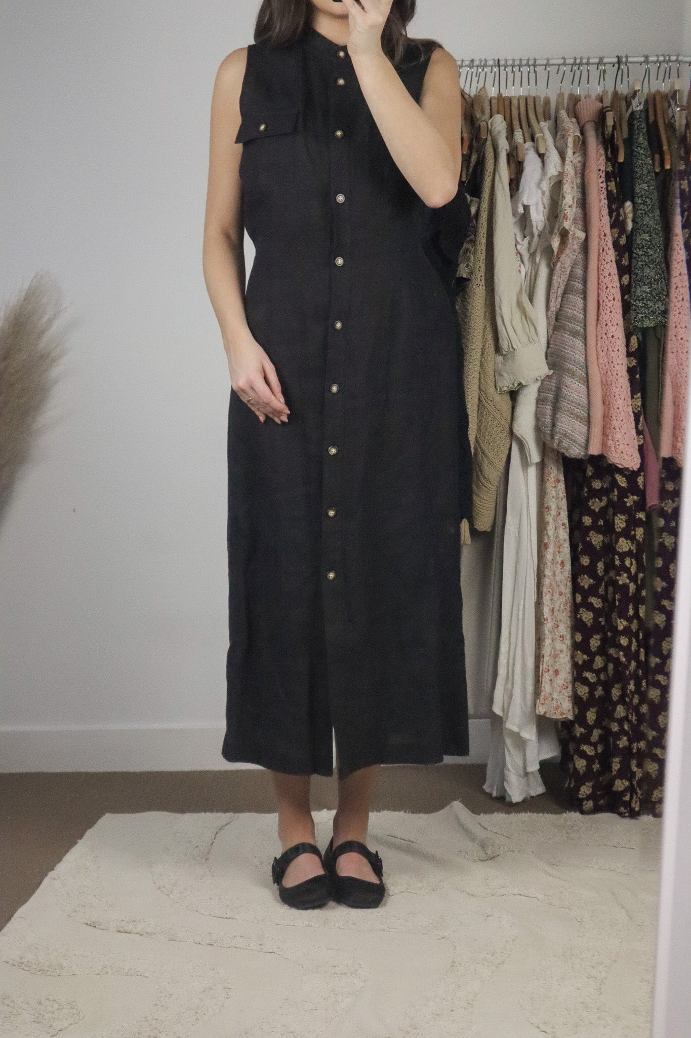 Vintage x Linen Button Down Dress (8)