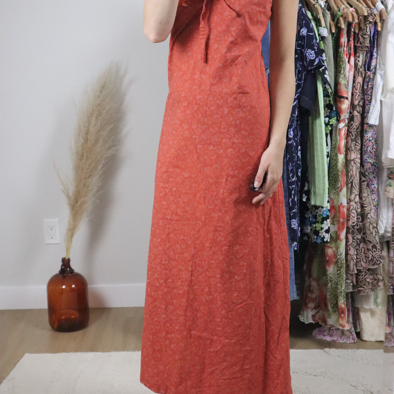 Made in Canada x Vintage x Cotton Floral Maxi Dress (S)