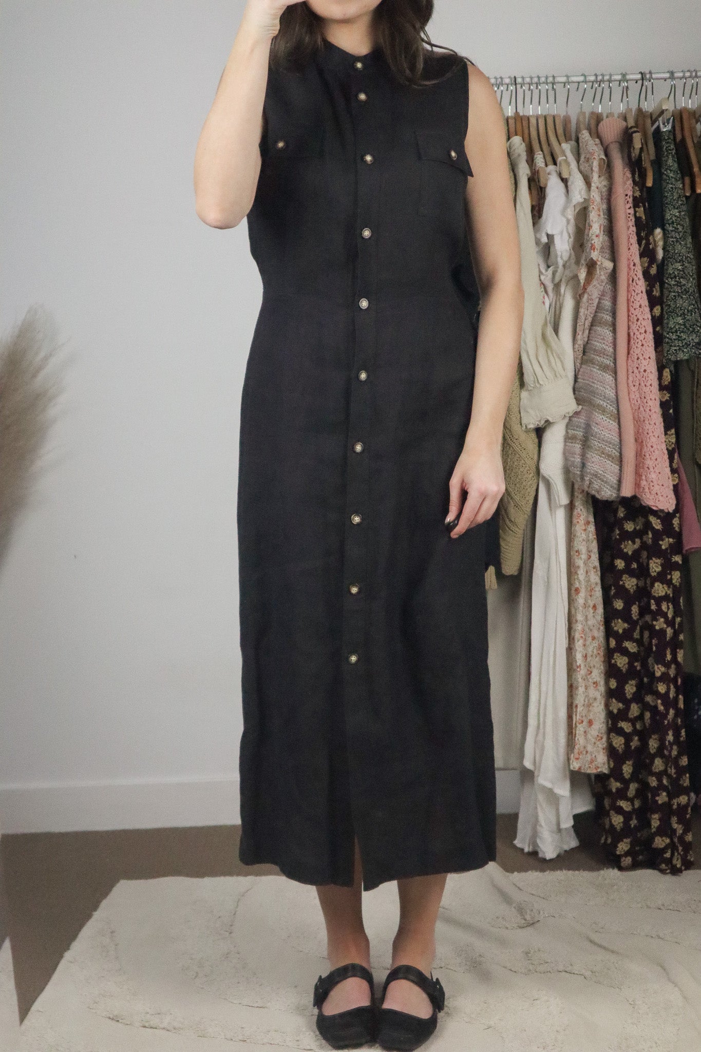 Vintage x Linen Button Down Dress (8)
