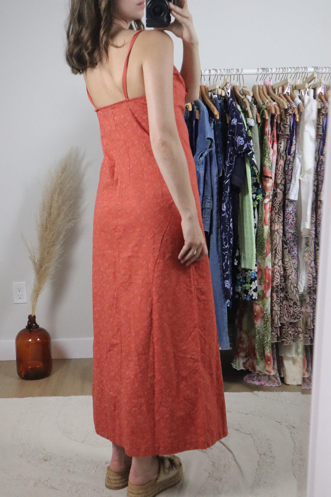 Made in Canada x Vintage x Cotton Floral Maxi Dress (S)