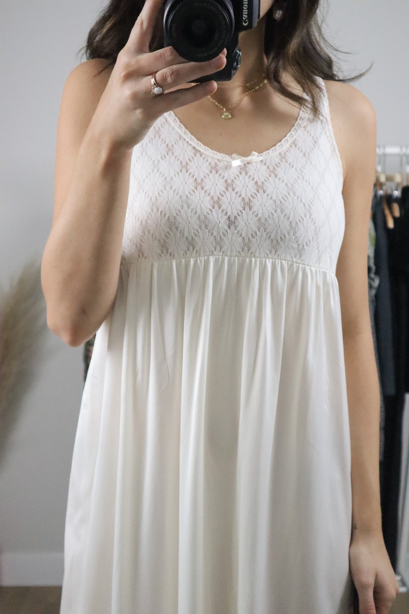 Made in Canada x Vintage x Lace Slip Dress (S)