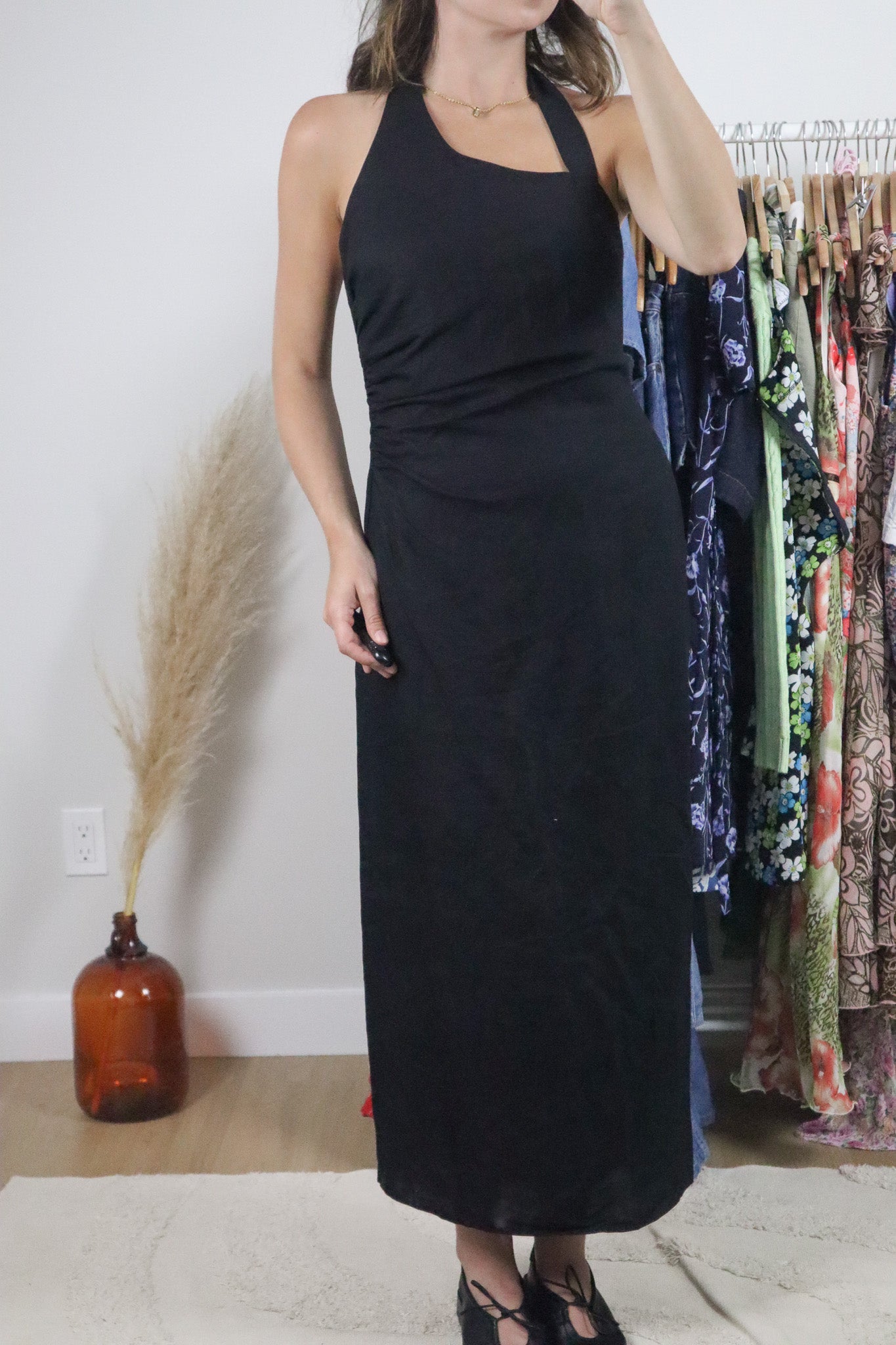 Modern x Linen Blend Maxi Dress (S)