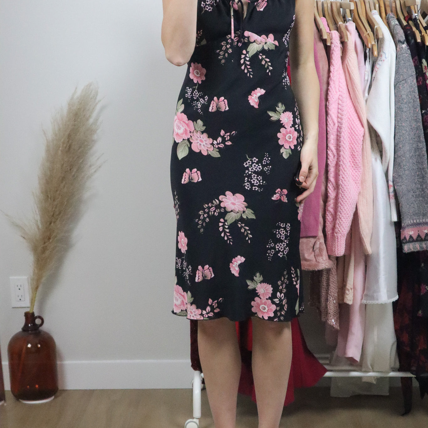 Made in Canada x Vintage x Floral Midi Dress (S)