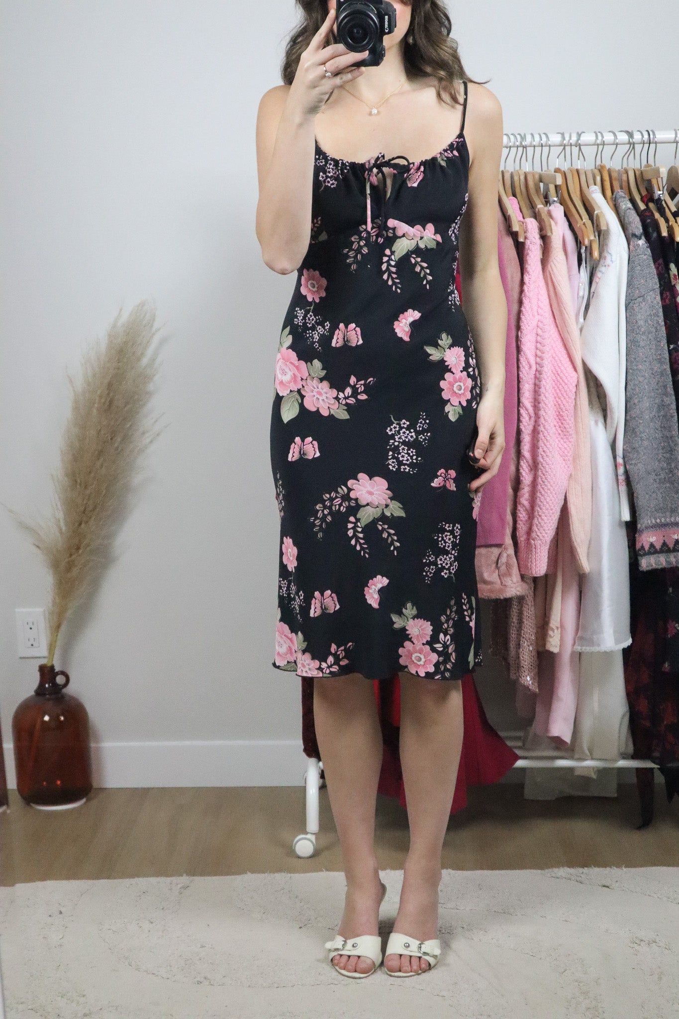 Made in Canada x Vintage x Floral Midi Dress (S)