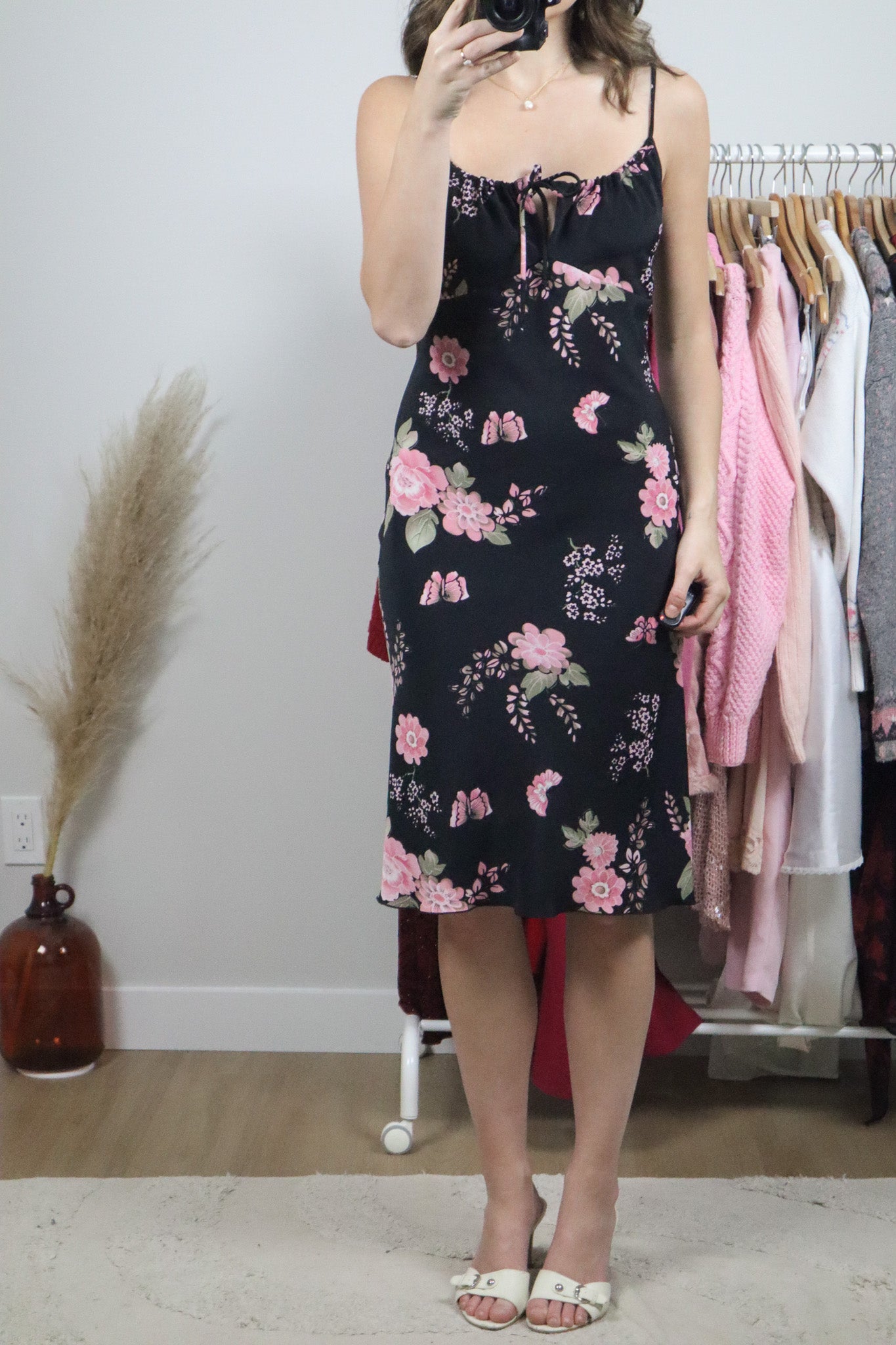 Made in Canada x Vintage x Floral Midi Dress (S)