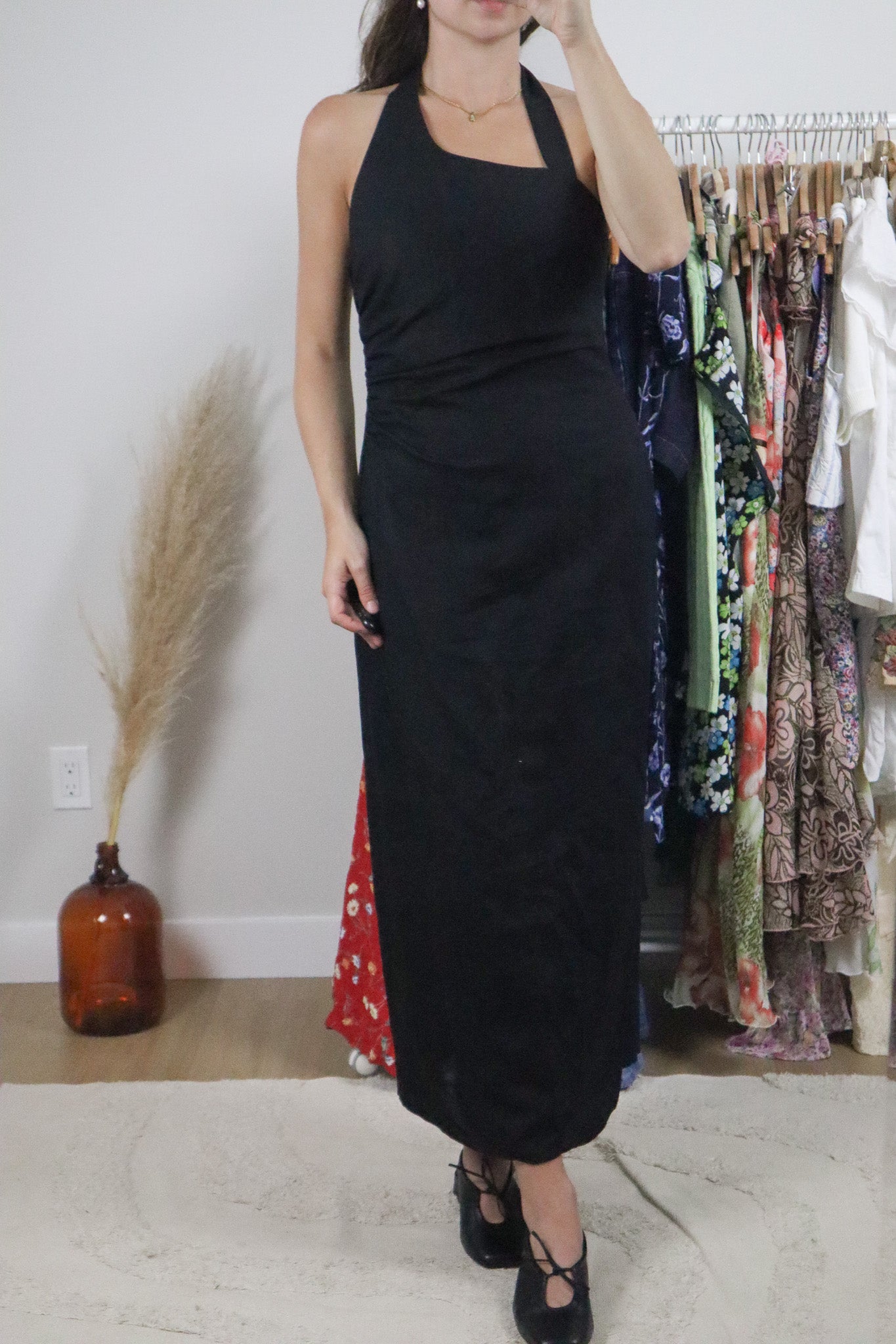 Modern x Linen Blend Maxi Dress (S)