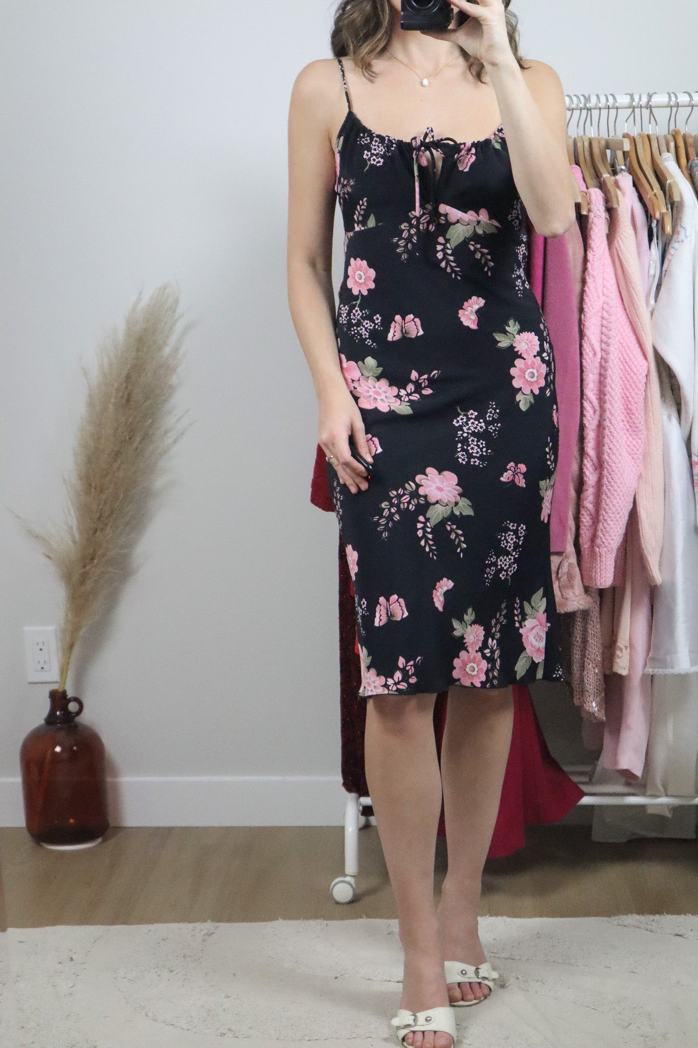 Made in Canada x Vintage x Floral Midi Dress (S)