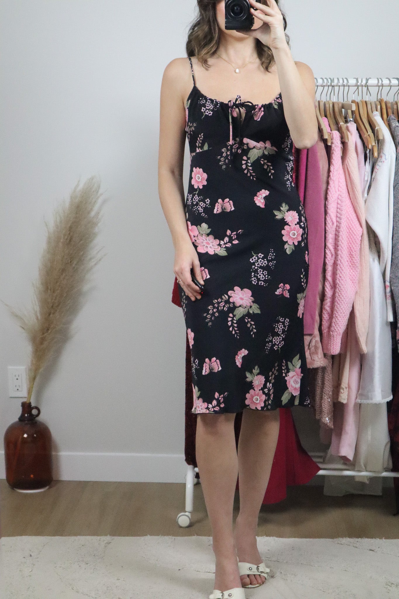 Made in Canada x Vintage x Floral Midi Dress (S)
