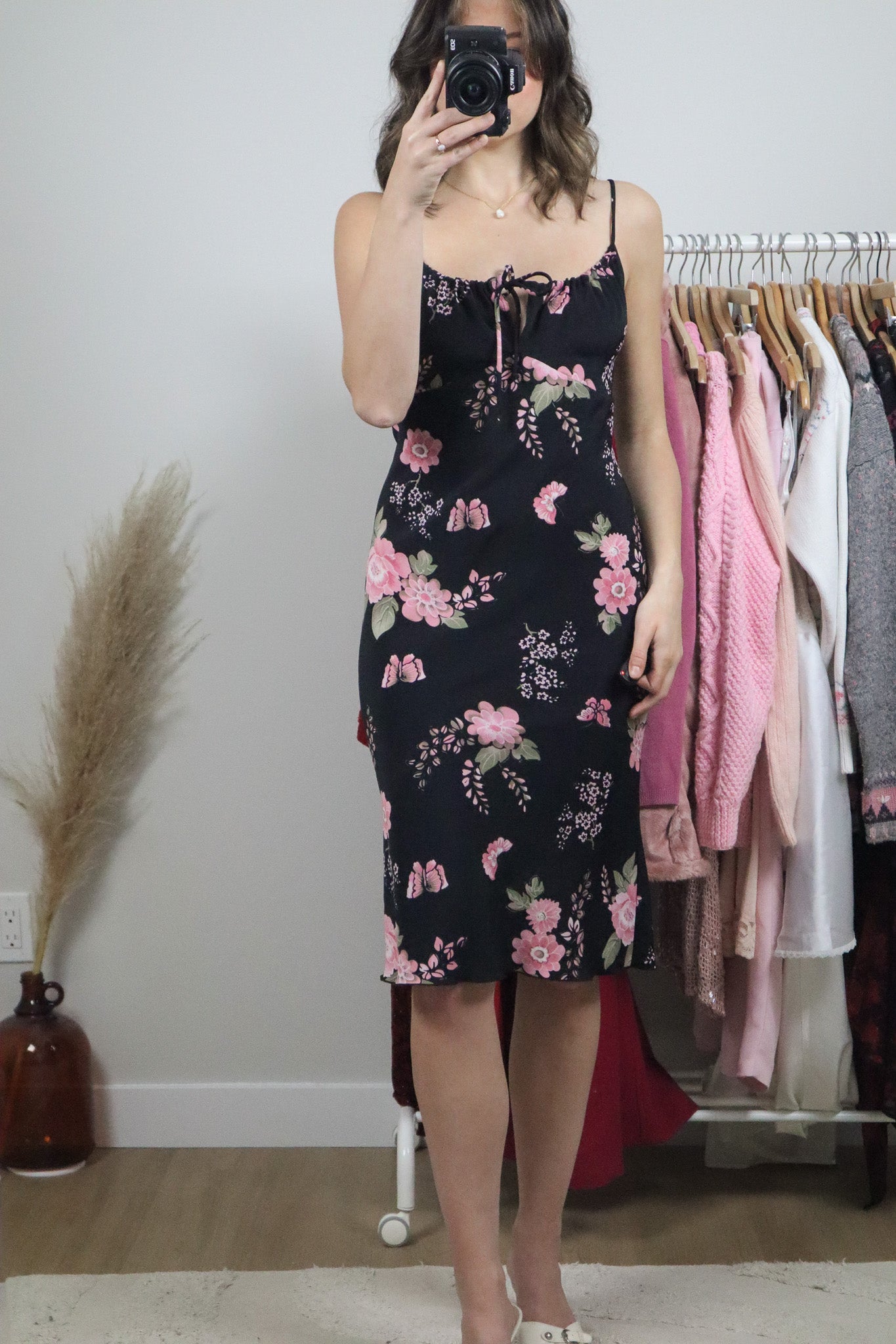 Made in Canada x Vintage x Floral Midi Dress (S)