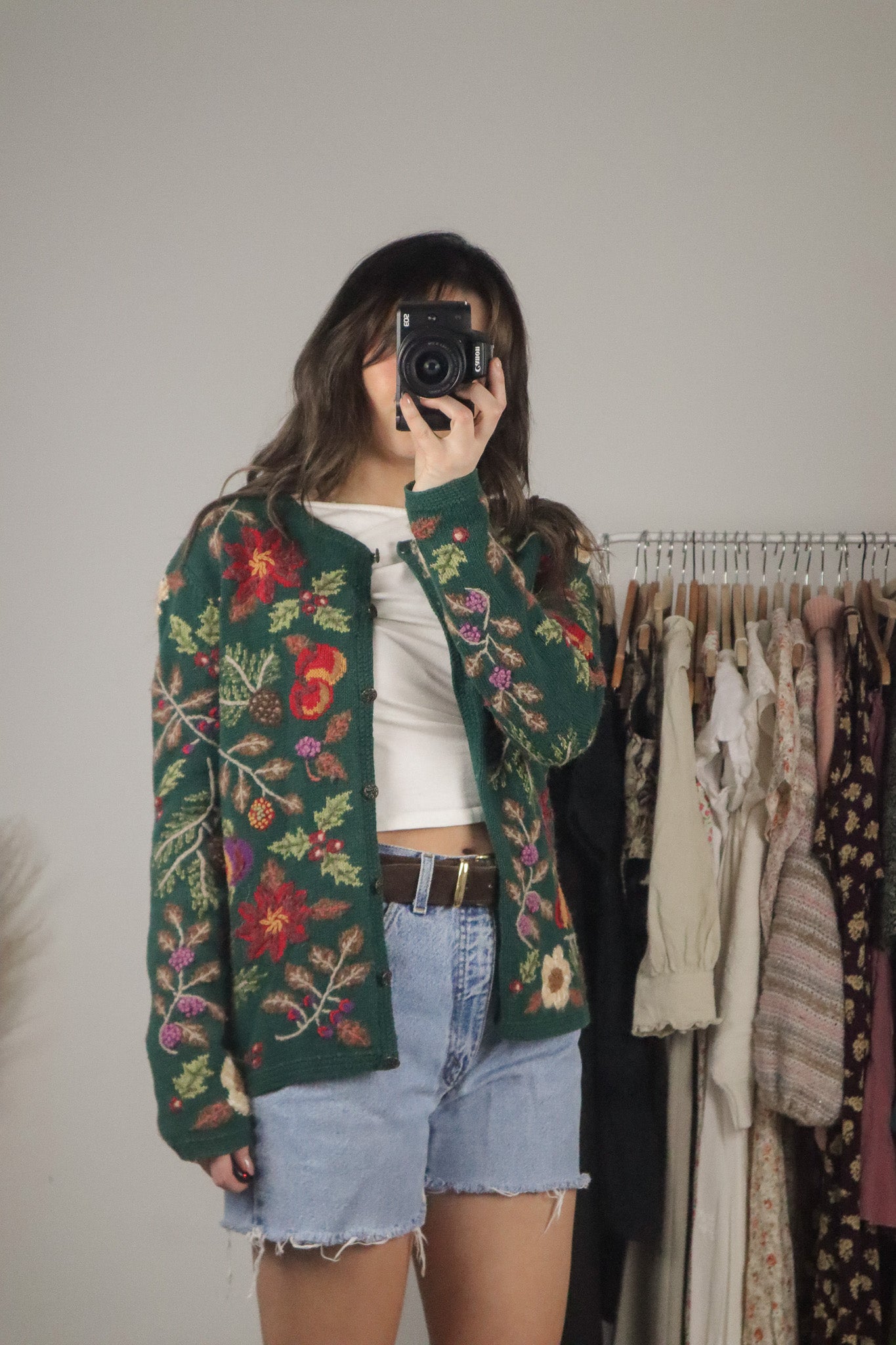 Vintage x Embroidered Wool Blend Cardigan (M)