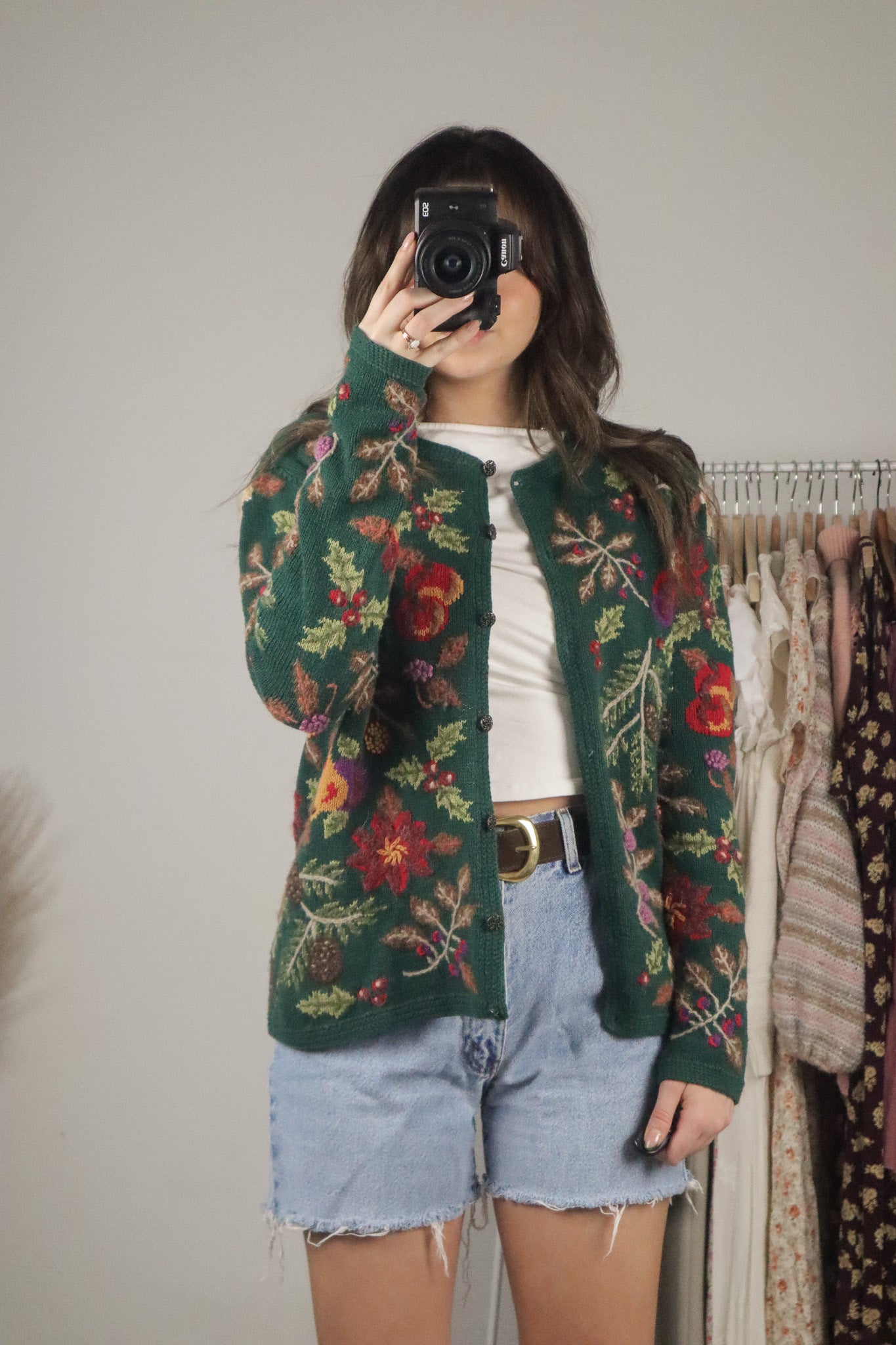 Vintage x Embroidered Wool Blend Cardigan (M)