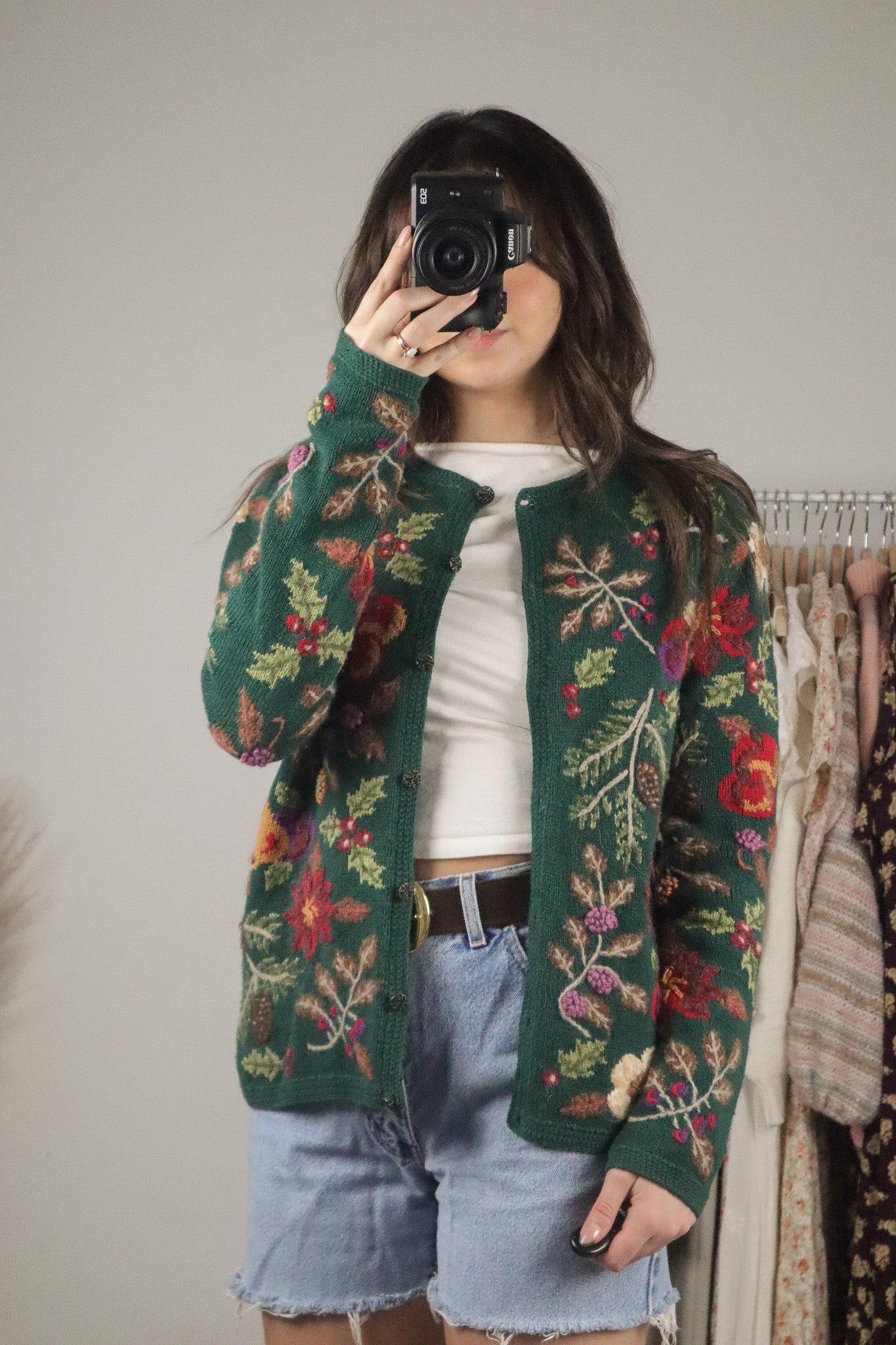 Vintage x Embroidered Wool Blend Cardigan (M)
