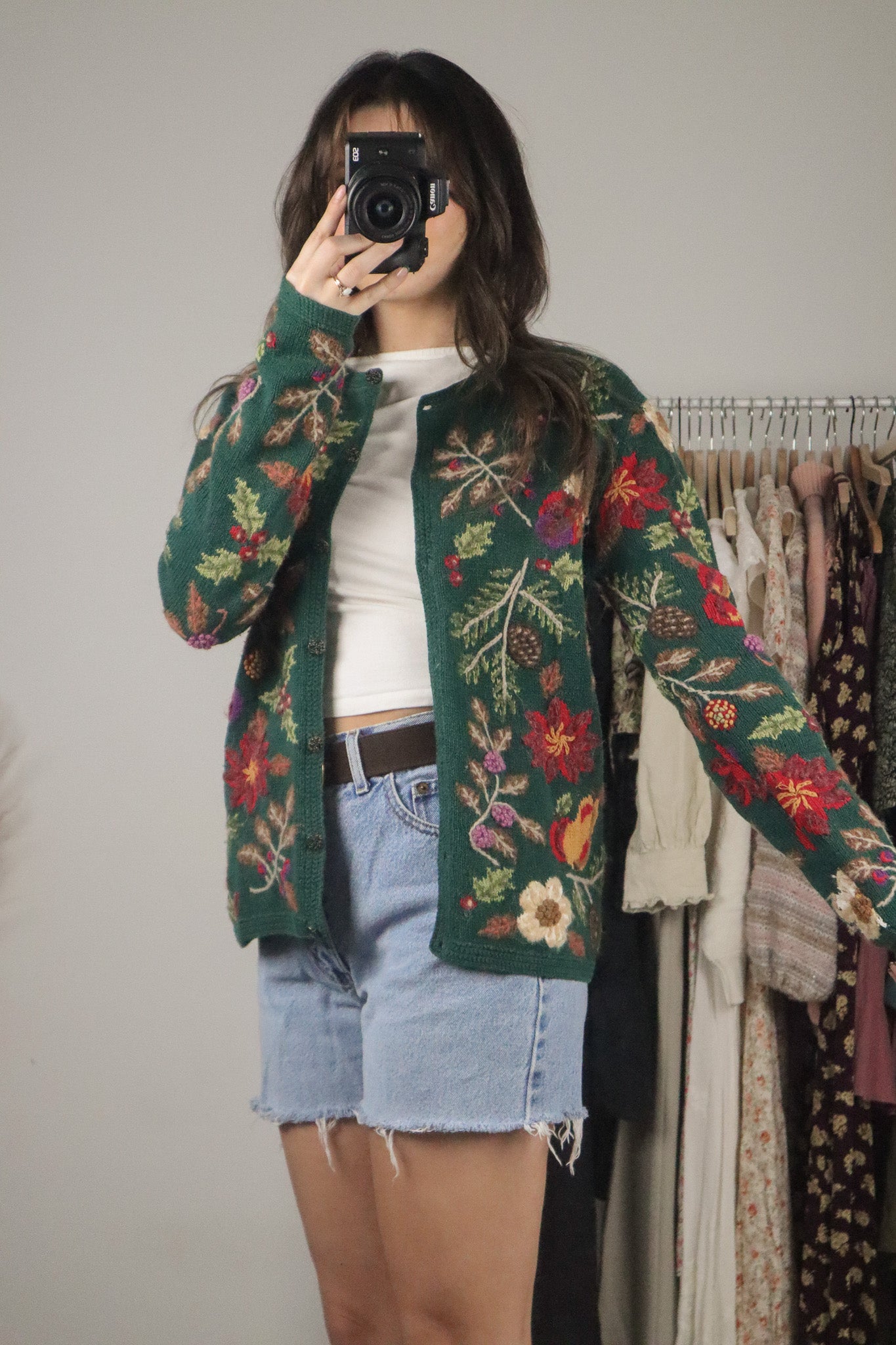 Vintage x Embroidered Wool Blend Cardigan (M)