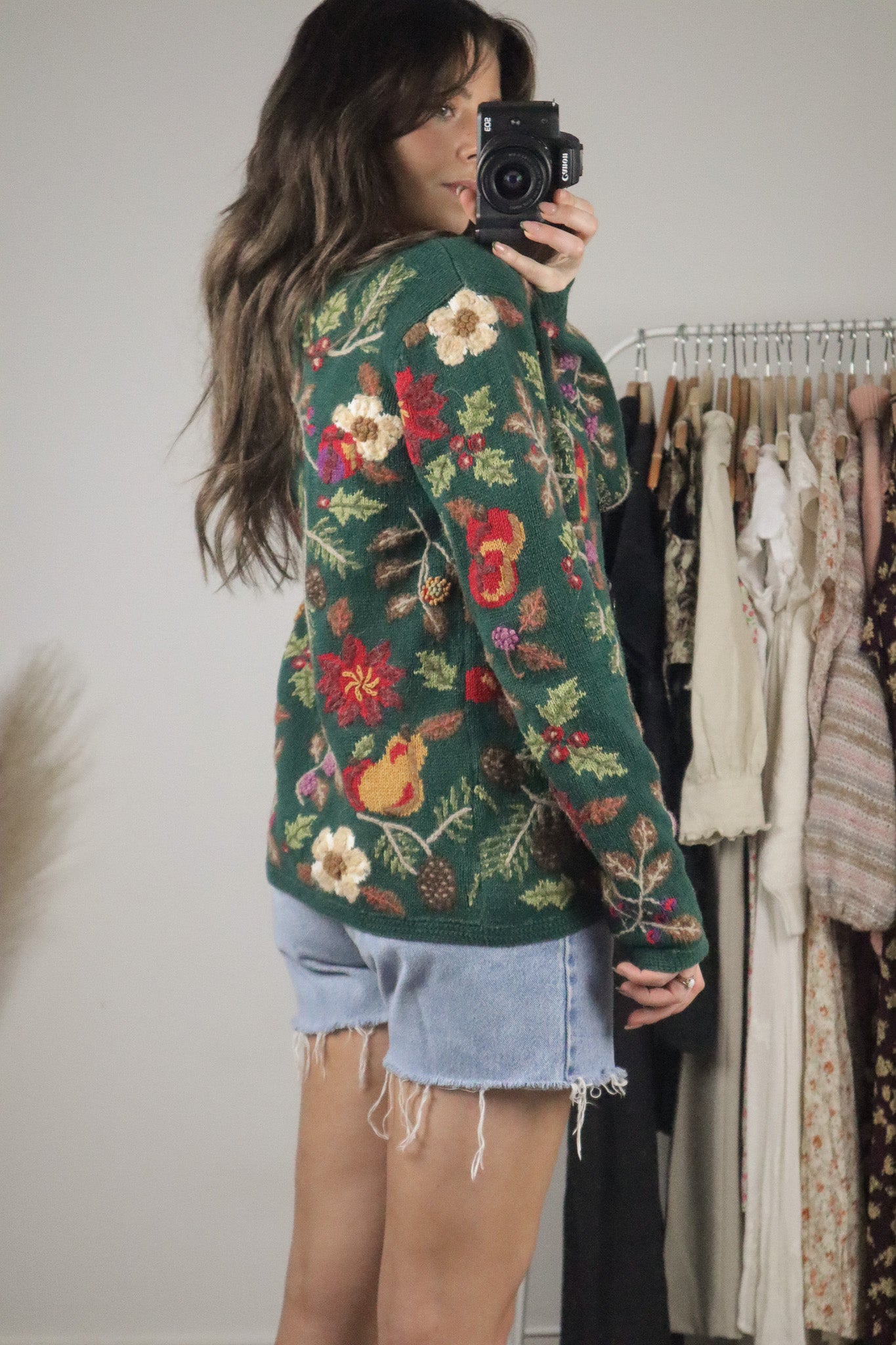 Vintage x Embroidered Wool Blend Cardigan (M)