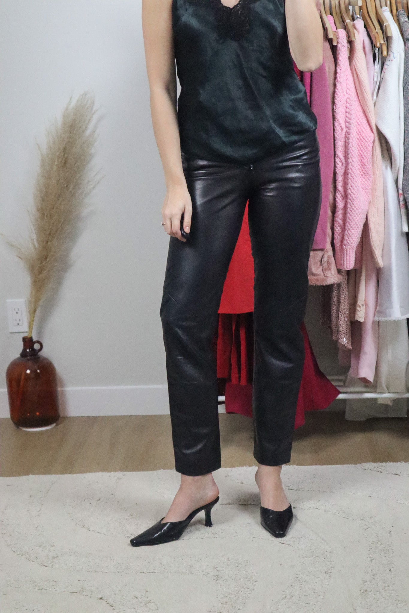 Made in Canada x Vintage x Dainer Leather Pants (XXS)
