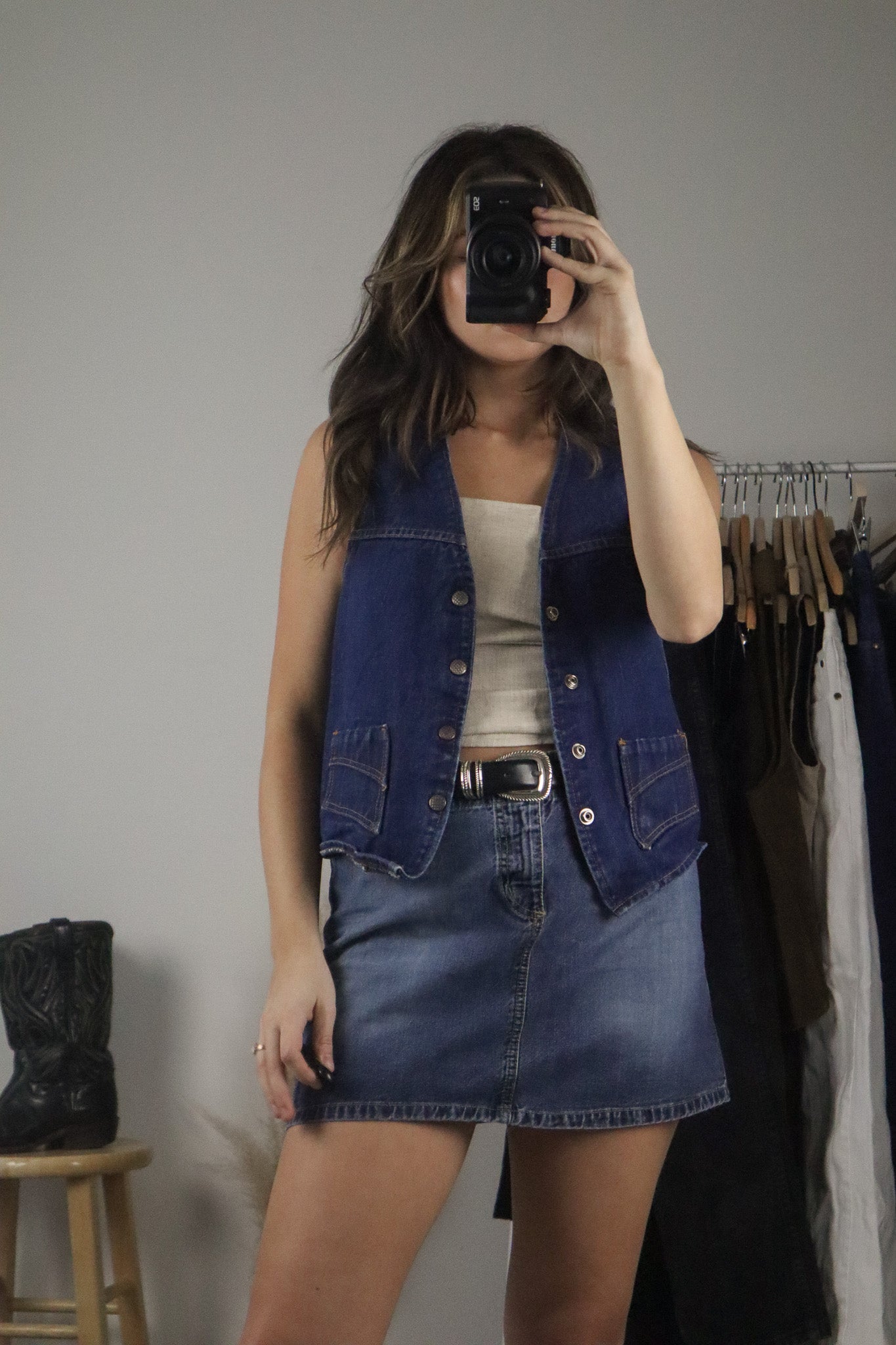 Vintage x Denim Vest (S)
