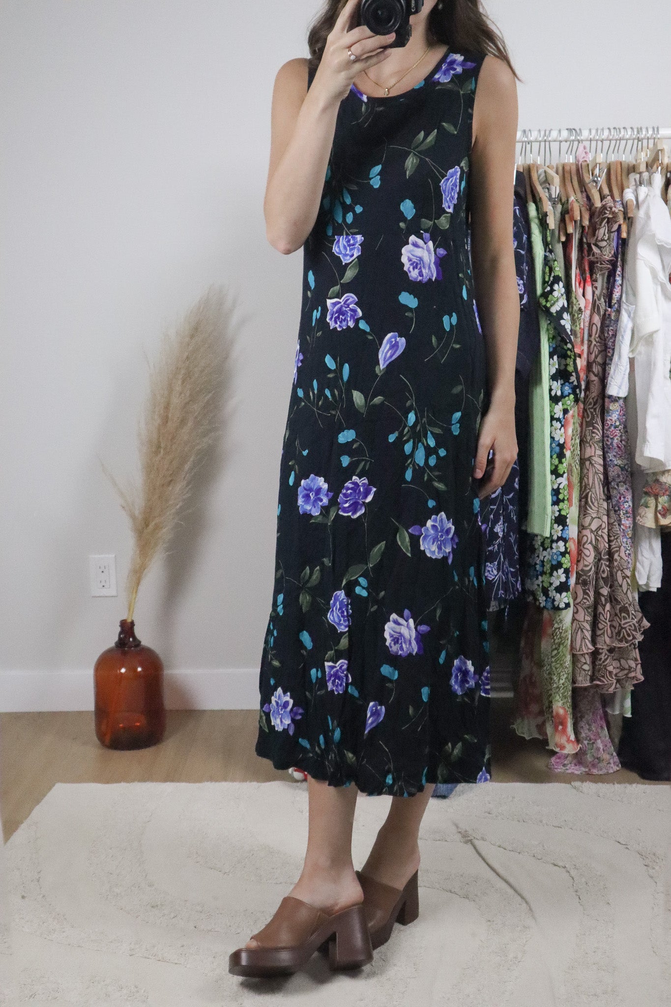 Made in USA x Vintage x Floral Maxi Dress (6)