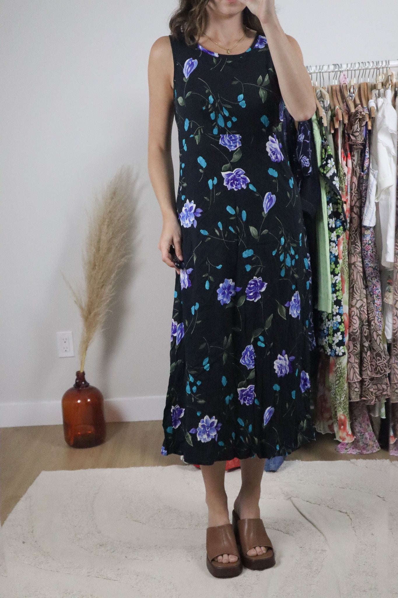 Made in USA x Vintage x Floral Maxi Dress (6)