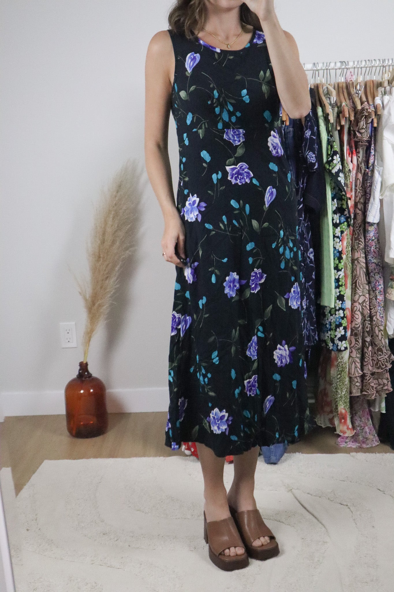 Made in USA x Vintage x Floral Maxi Dress (6)