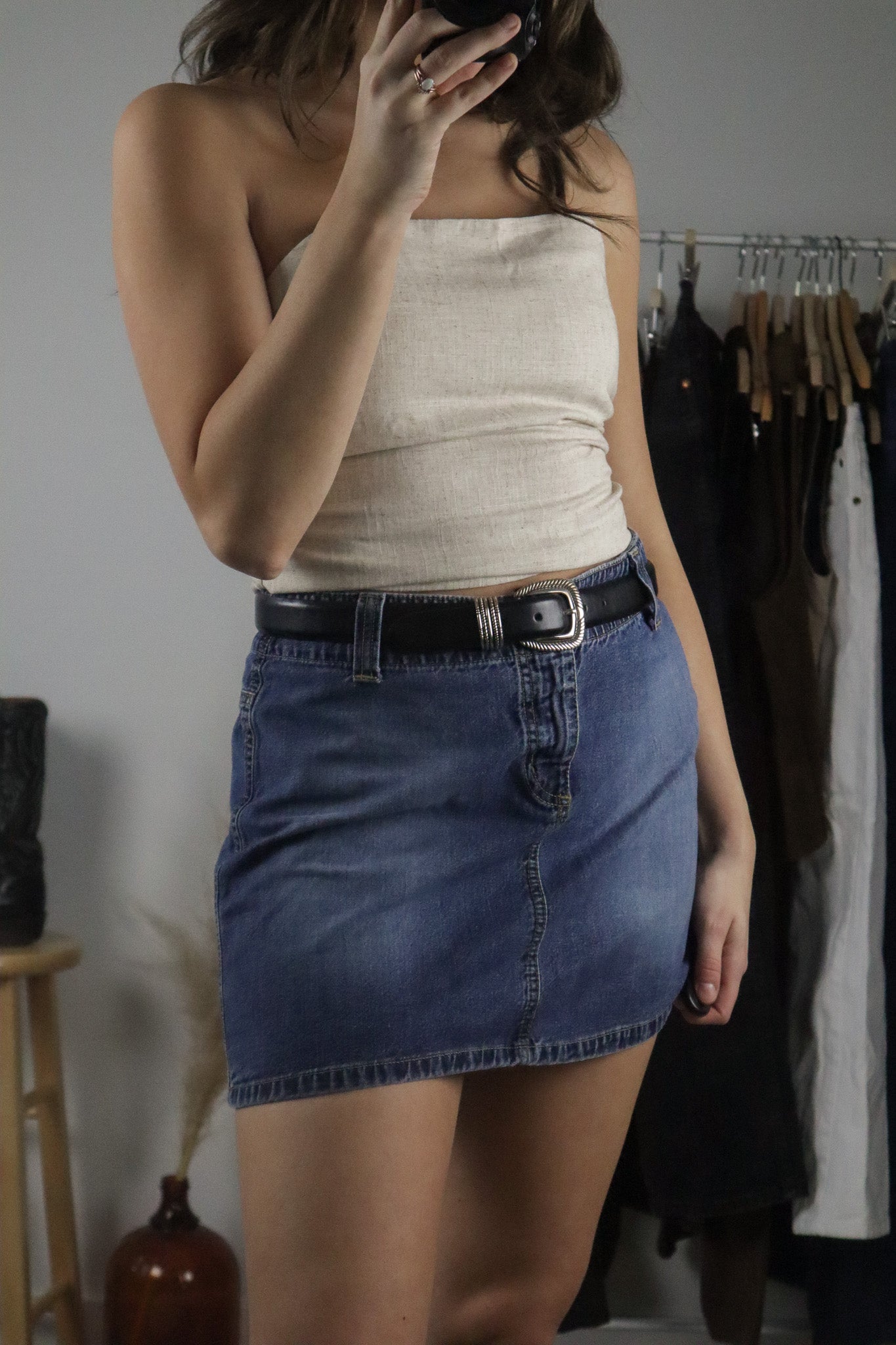 Vintage x Leather Belt (S/M)
