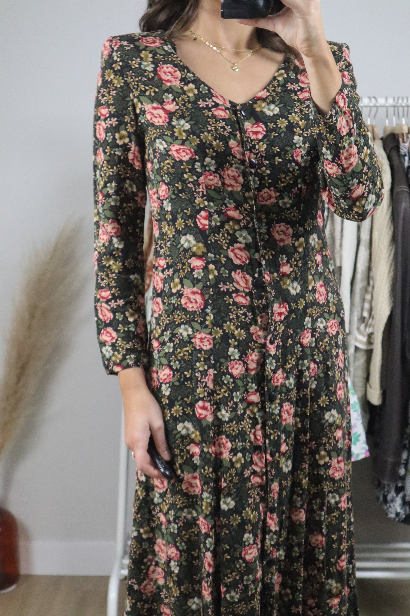 Vintage x Floral Maxi Dress (S)