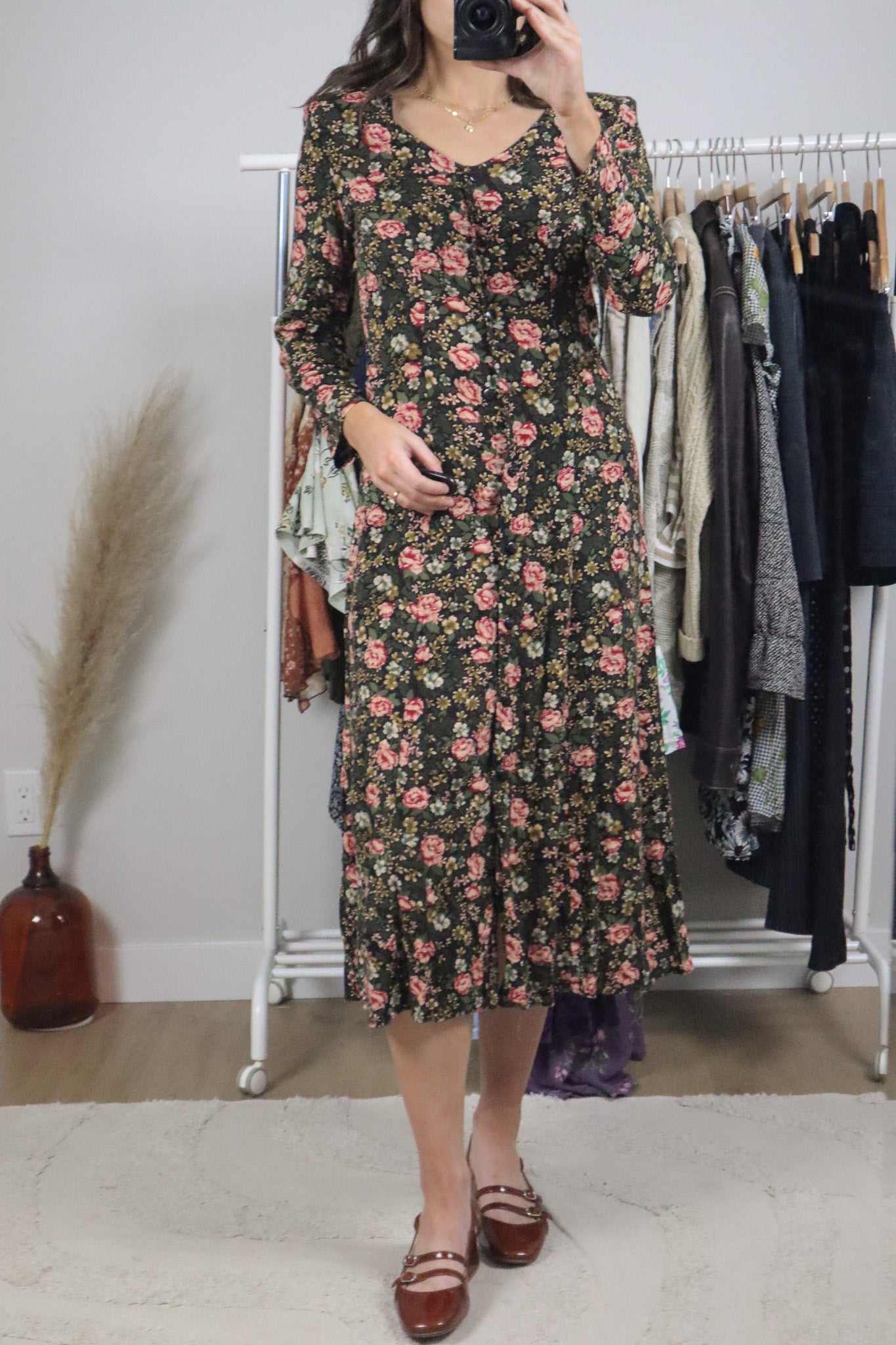 Vintage x Floral Maxi Dress (S)