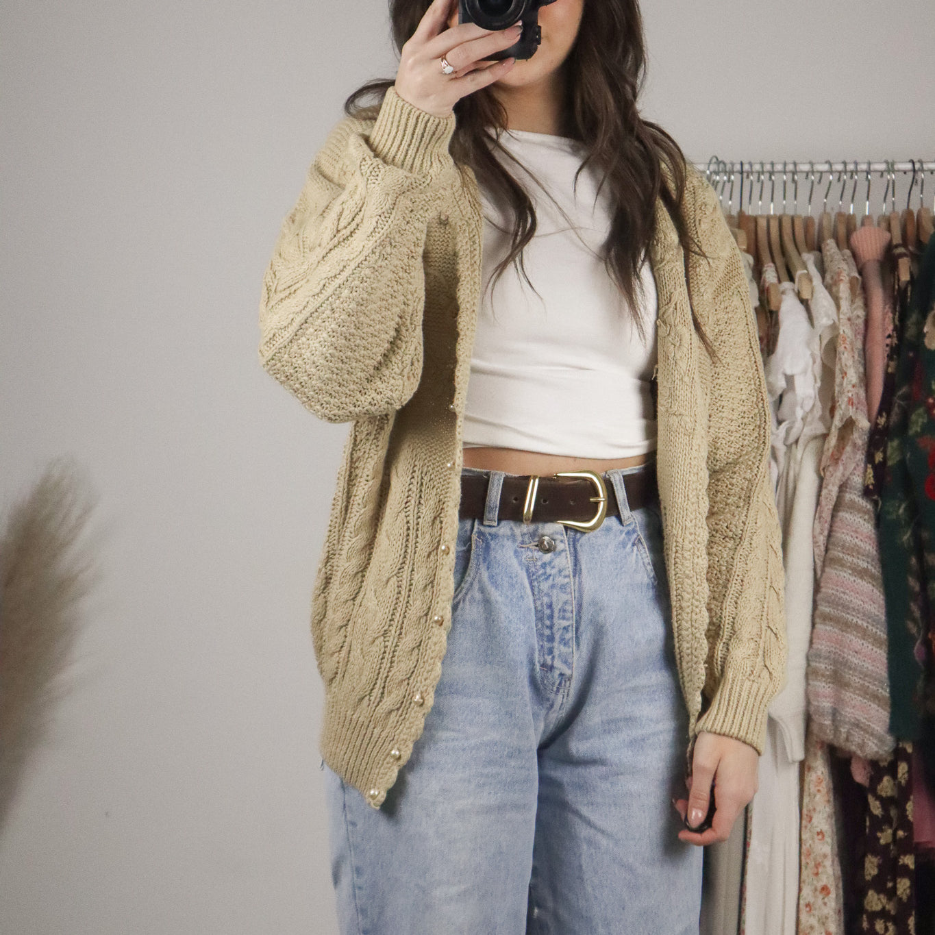 Vintage x Oversized Chunky Cardigan (S/M)
