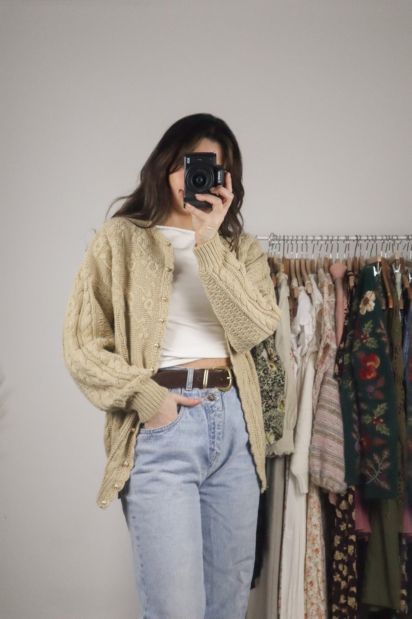 Vintage x Oversized Chunky Cardigan (S/M)