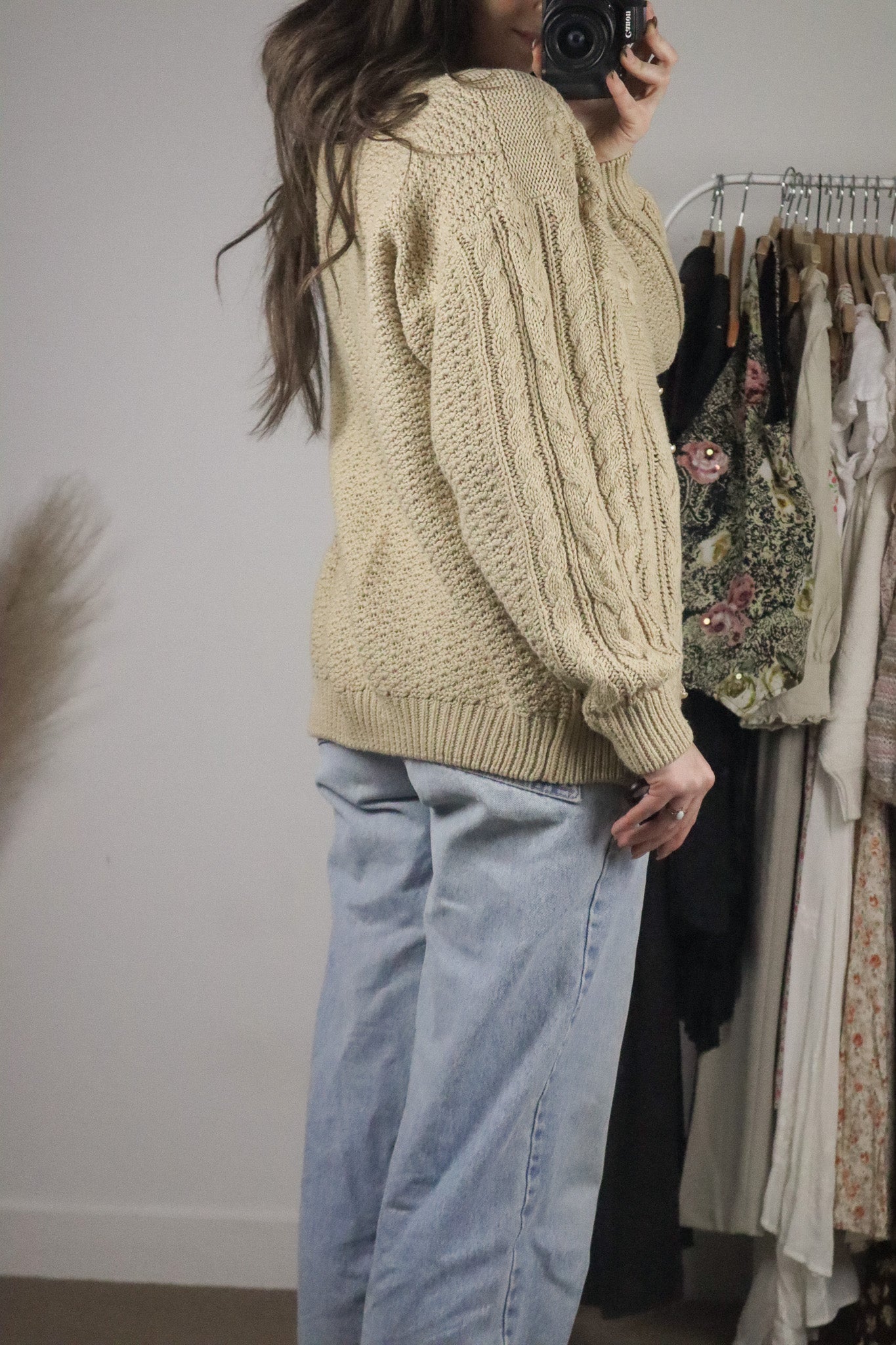 Vintage x Oversized Chunky Cardigan (S/M)