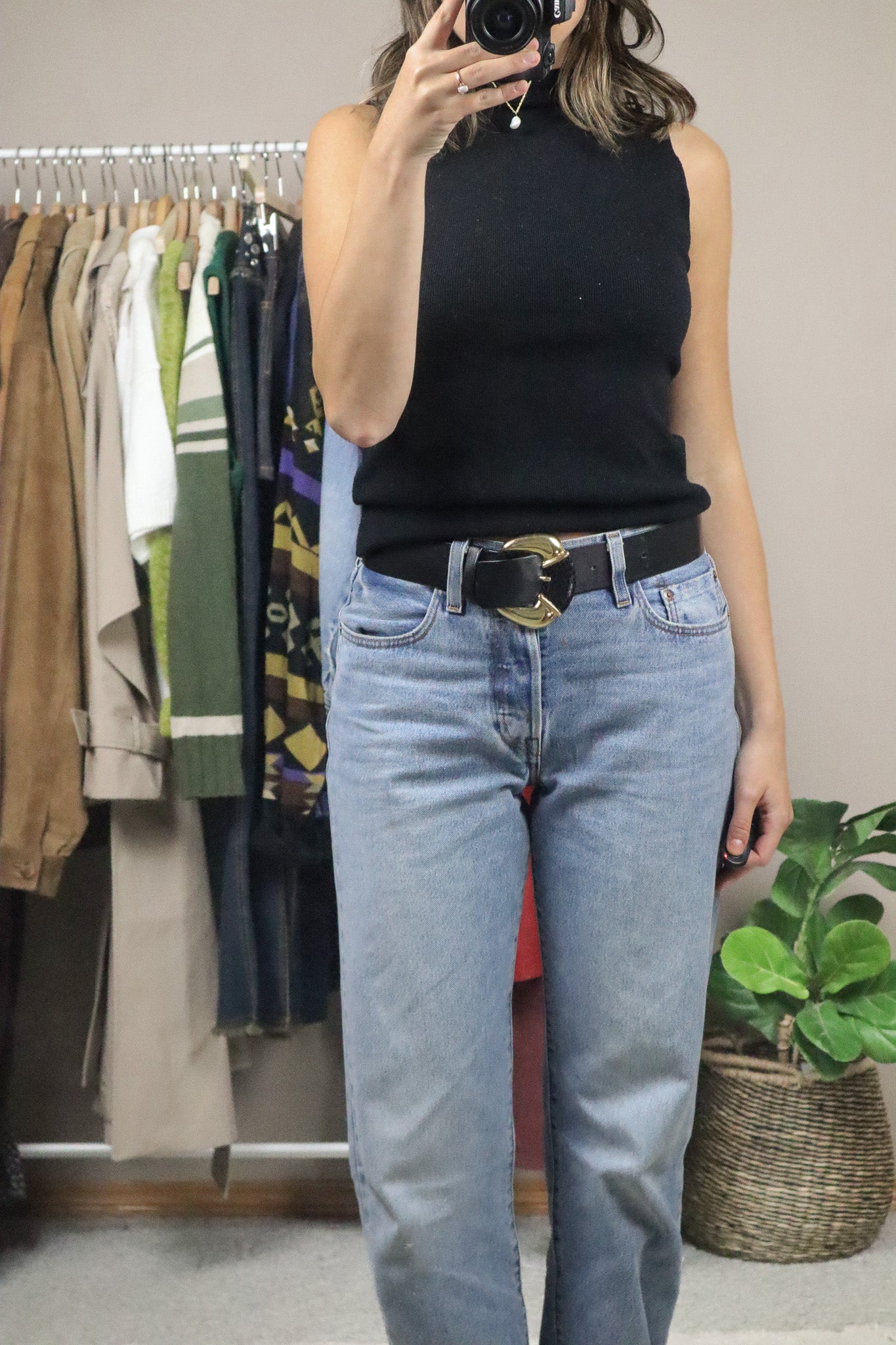Vintage x Leather Belt (S)