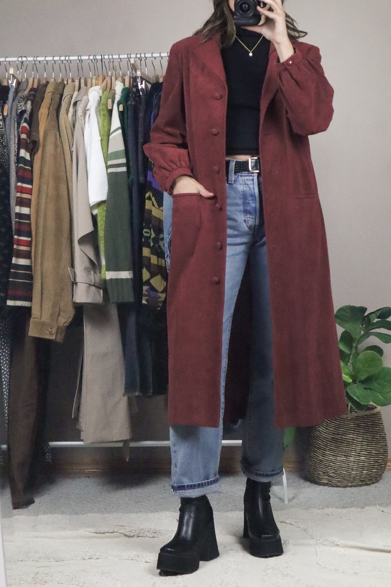 Made in Canada x Vintage x 70s Faux Suede Jacket (S)