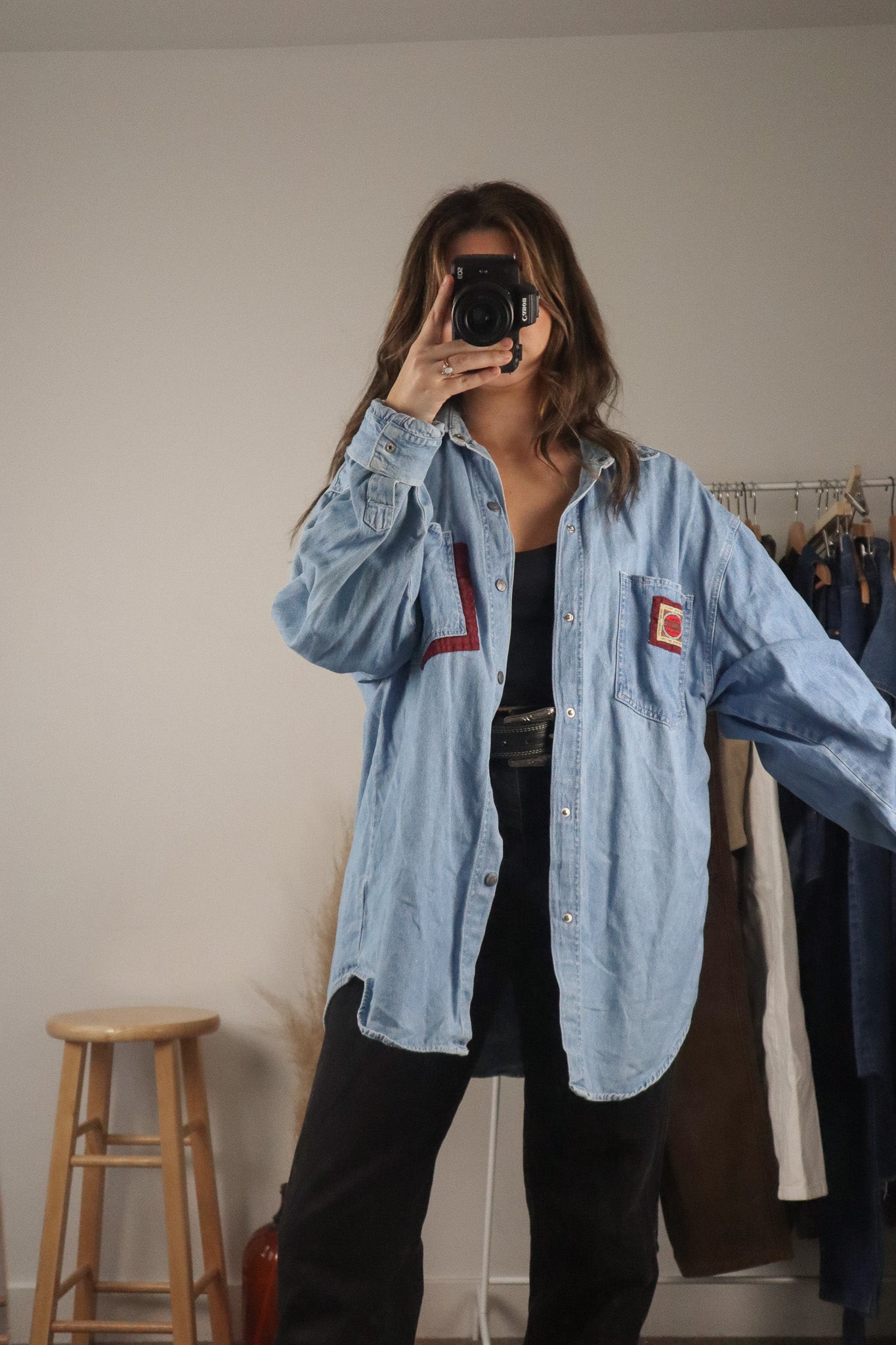 Vintage x Denim Button Up (L)