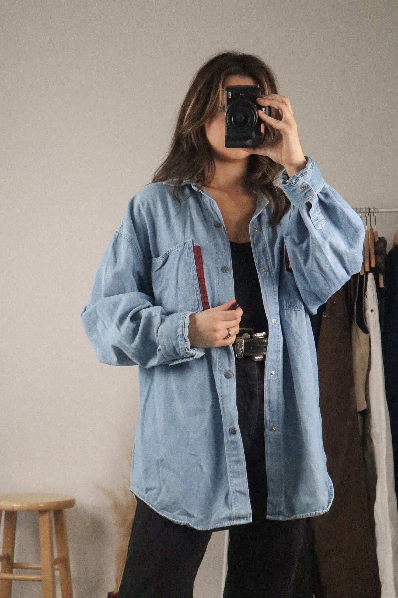 Vintage x Denim Button Up (L)