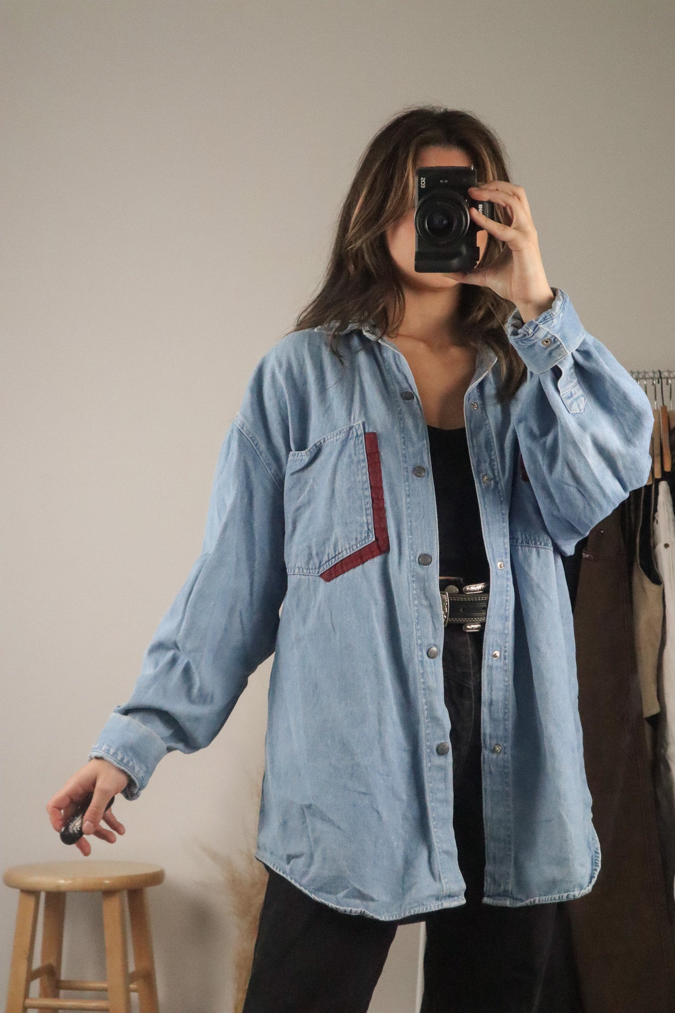 Vintage x Denim Button Up (L)