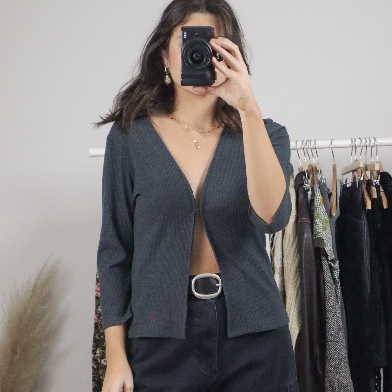 Made in France x Vintage x Clasp Ribbed Top (XS/S)