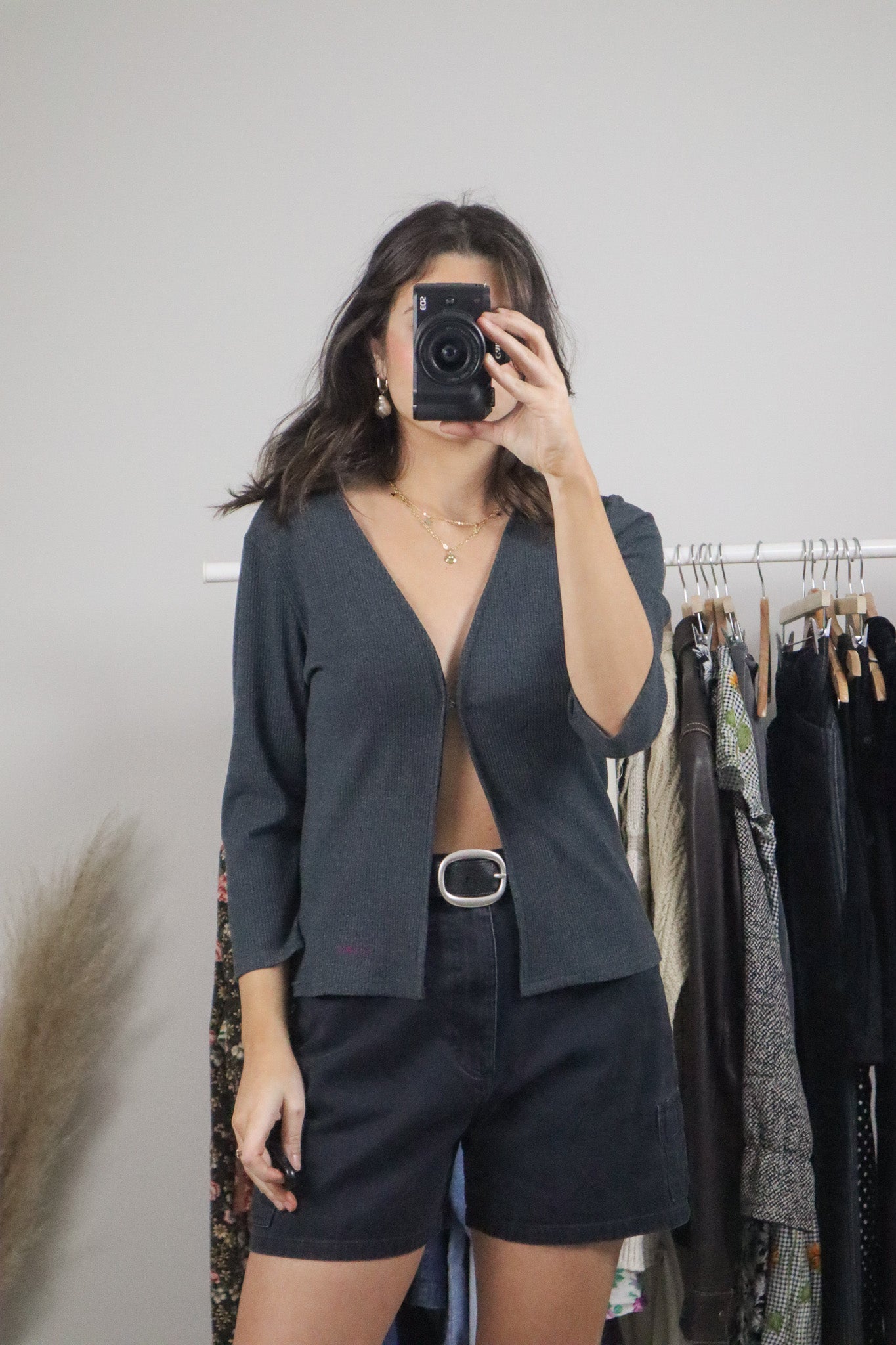 Made in France x Vintage x Clasp Ribbed Top (XS/S)