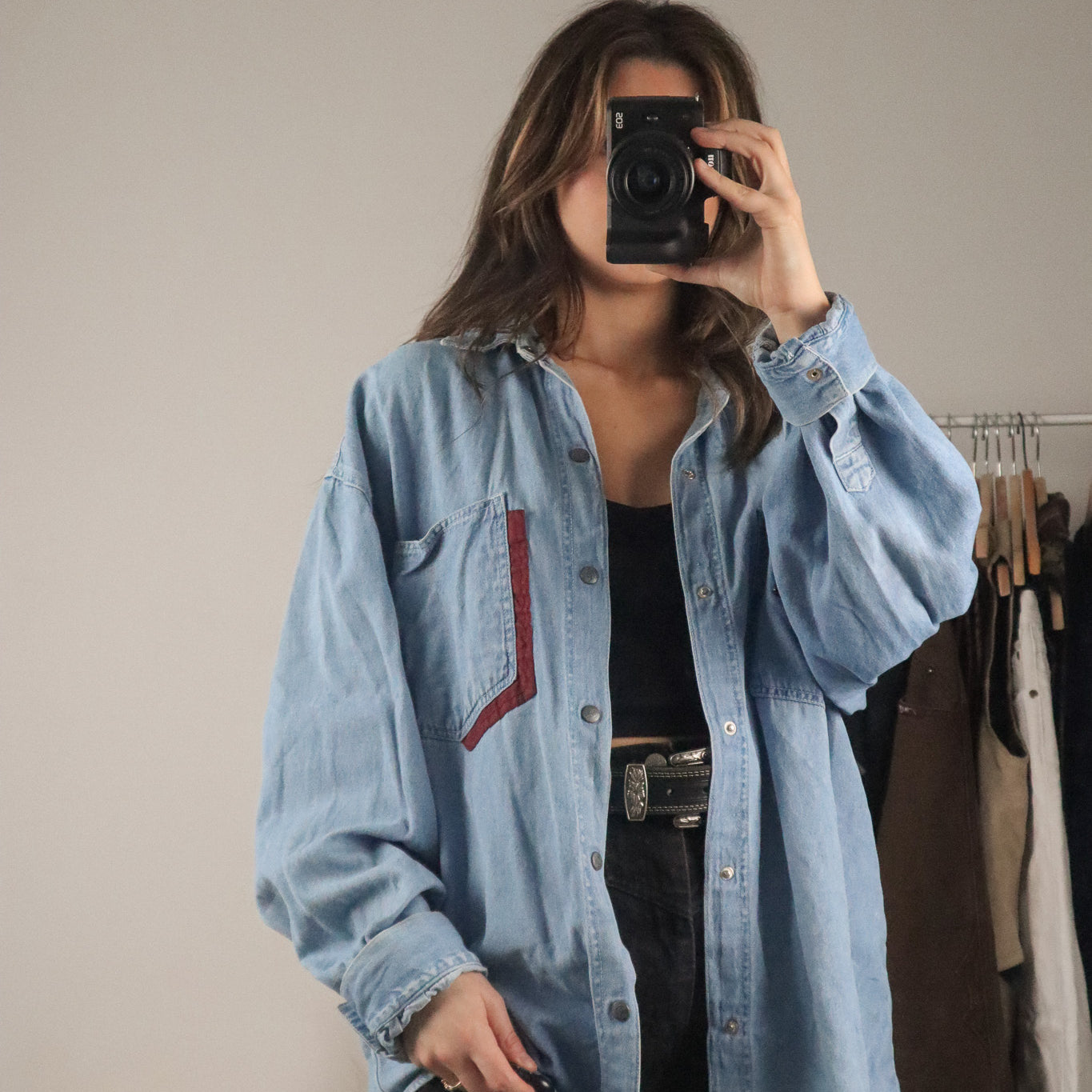 Vintage x Denim Button Up (L)