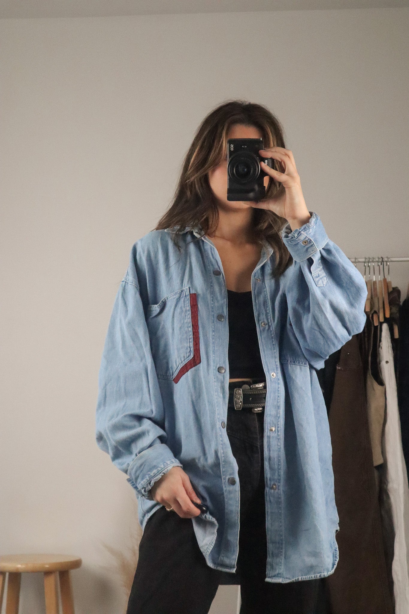 Vintage x Denim Button Up (L)
