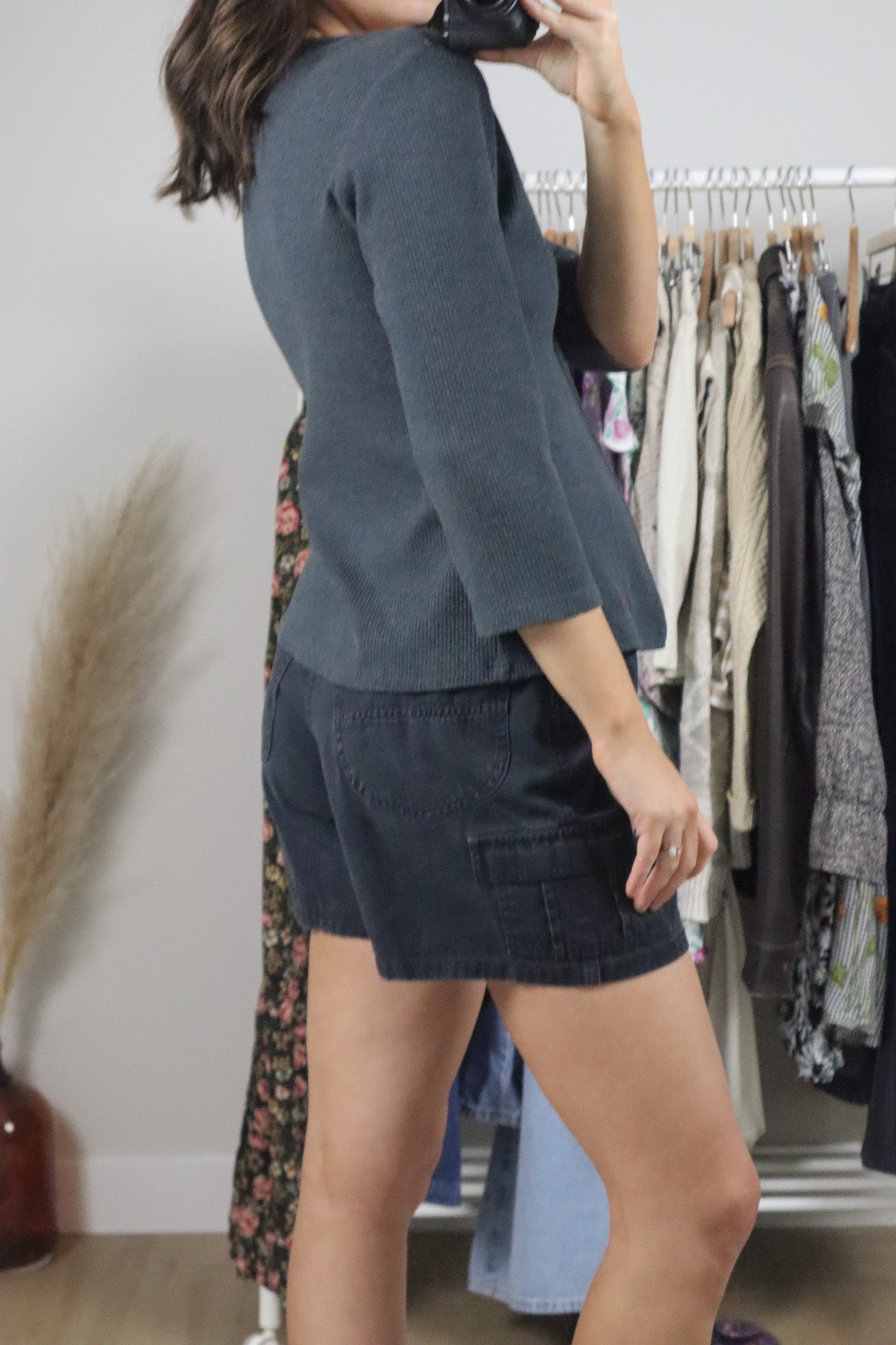 Made in France x Vintage x Clasp Ribbed Top (XS/S)