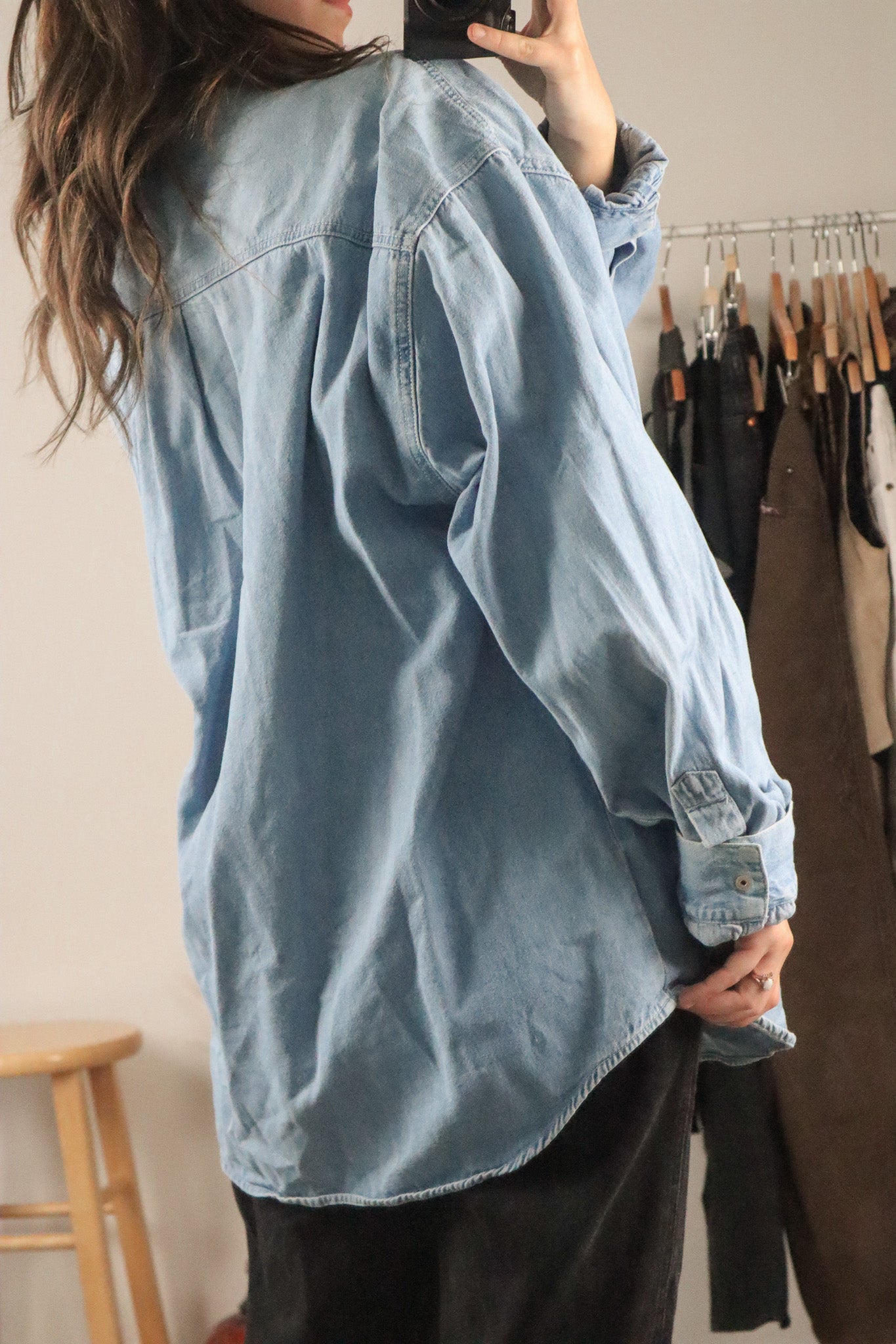 Vintage x Denim Button Up (L)